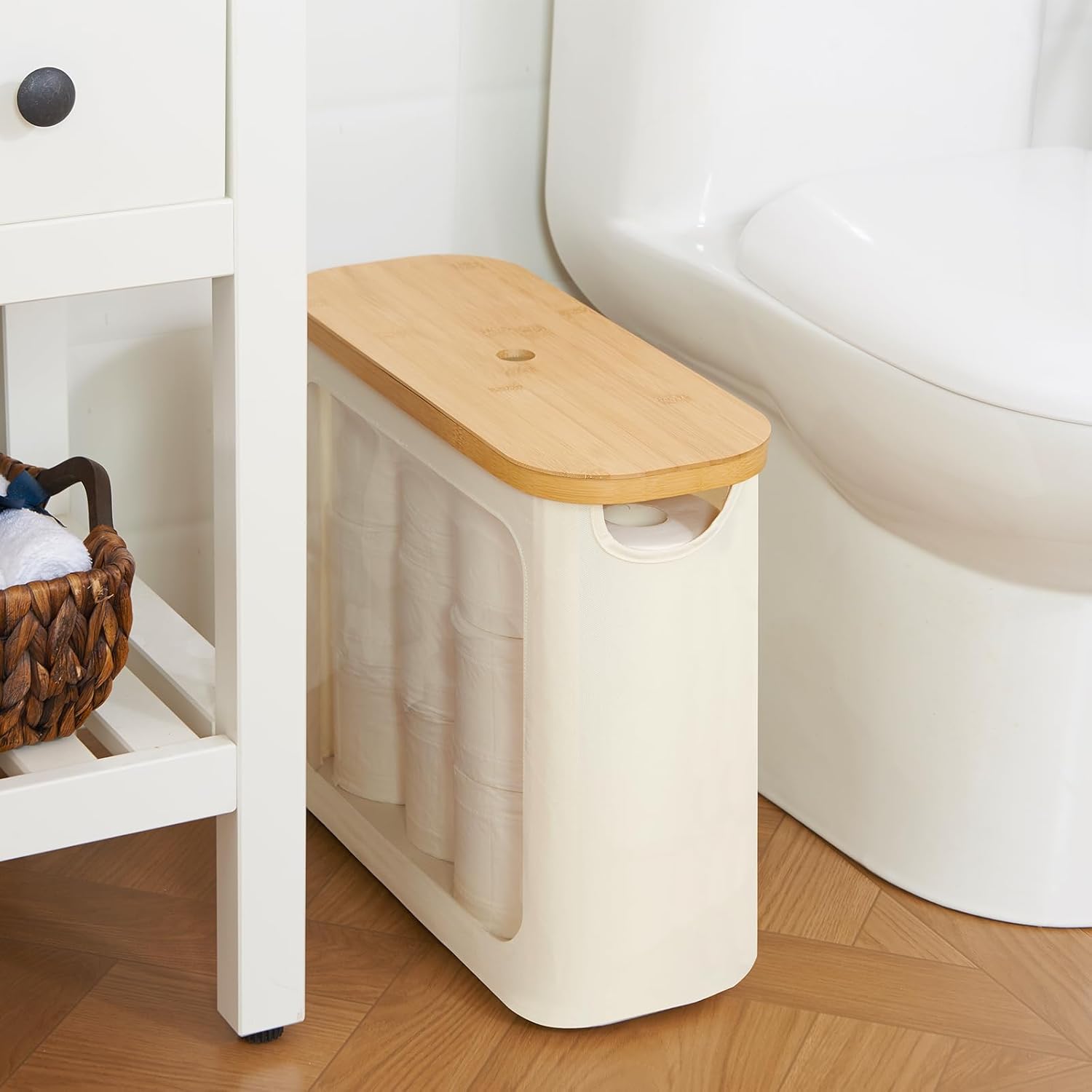 Thumbnail 6 de ROSOS Toilet Paper Storage for 12 Rolls with Bamboo Lid 🧻