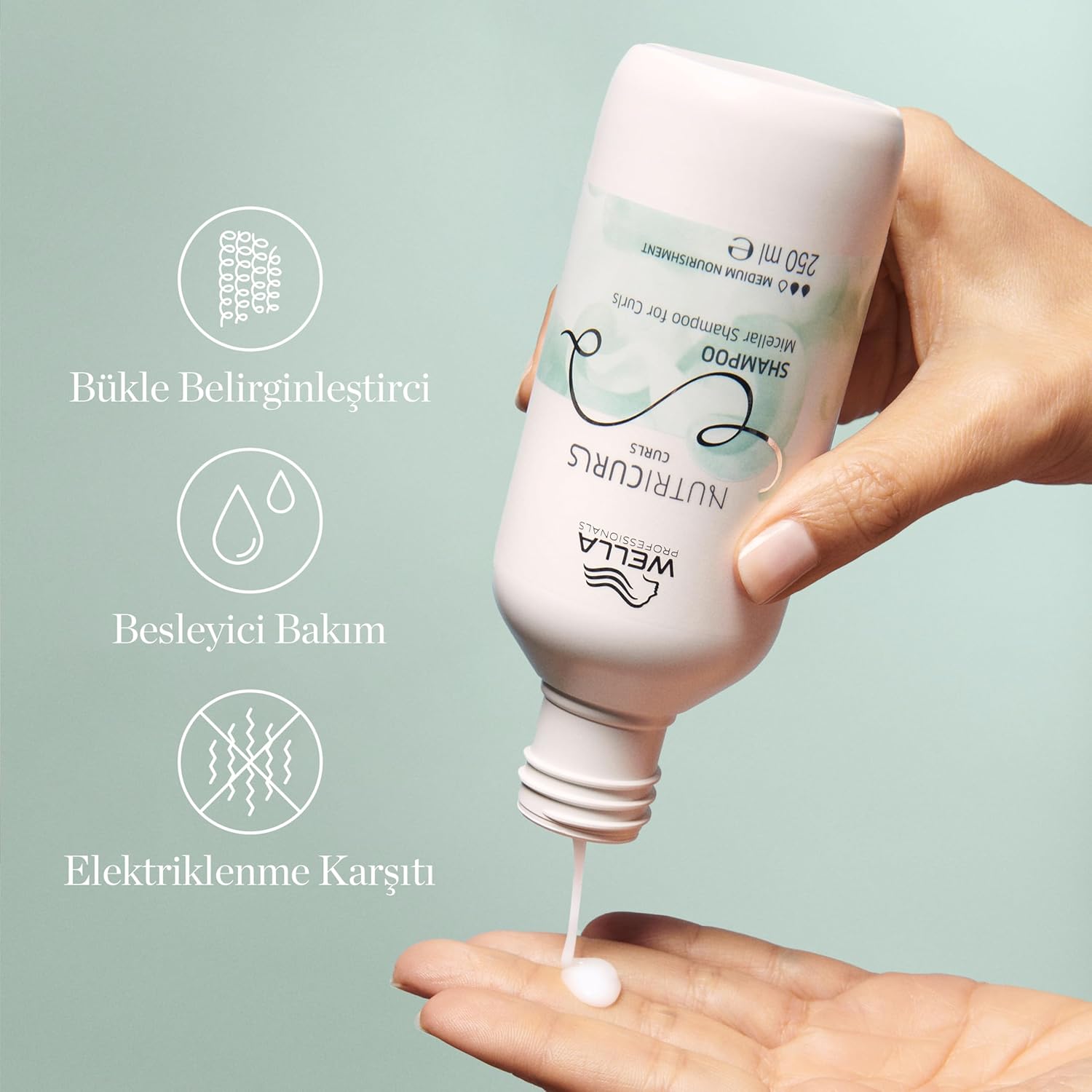 Thumbnail 1 de Wella Professionals NUTRICURLS Shampoo für Wellen & Locken – sulfatfrei, Pflegt & definiert