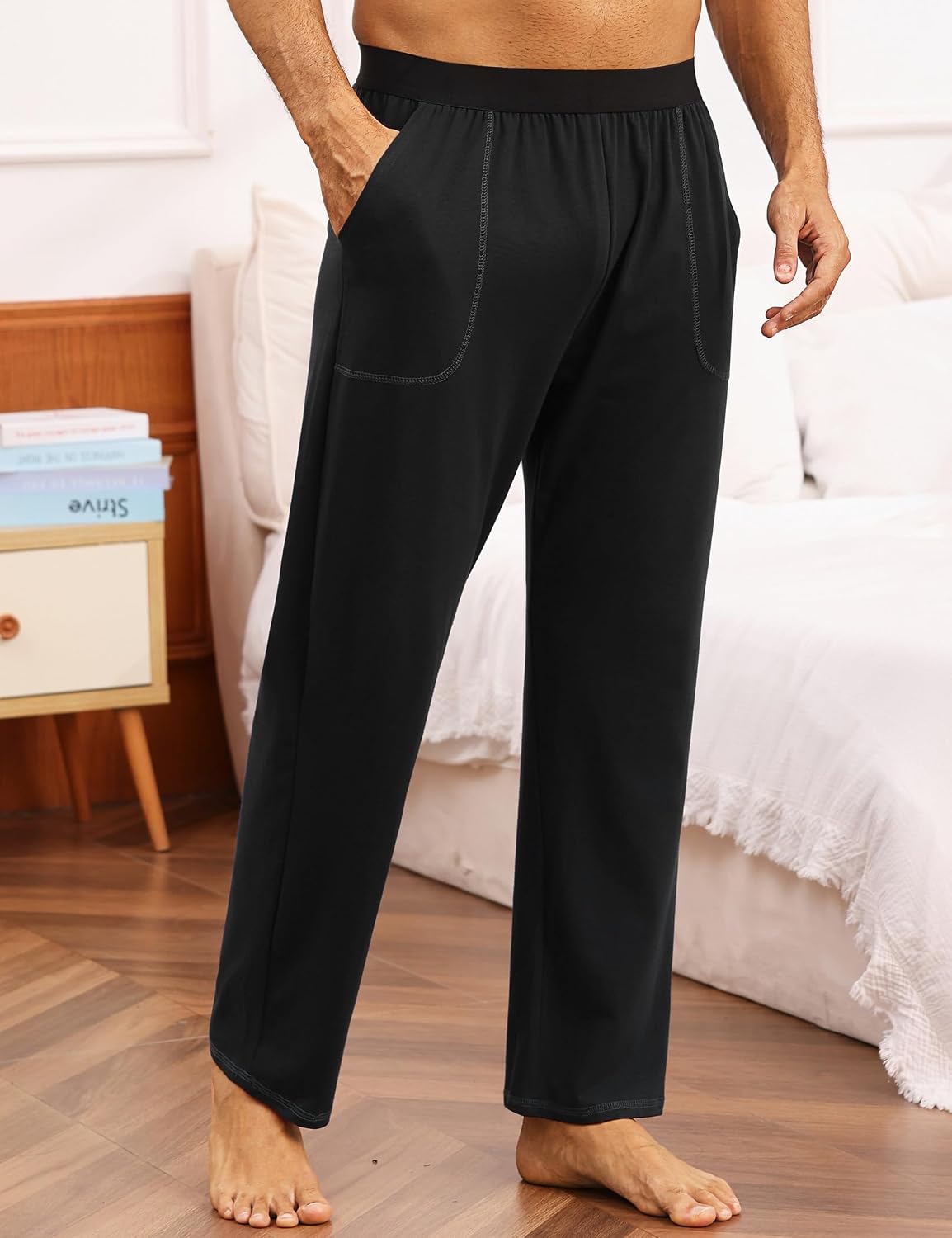 Detalle 2 de Crewhpo Pantalon de Pyjama Homme en Coton—Confort et respirabilité au quotidien