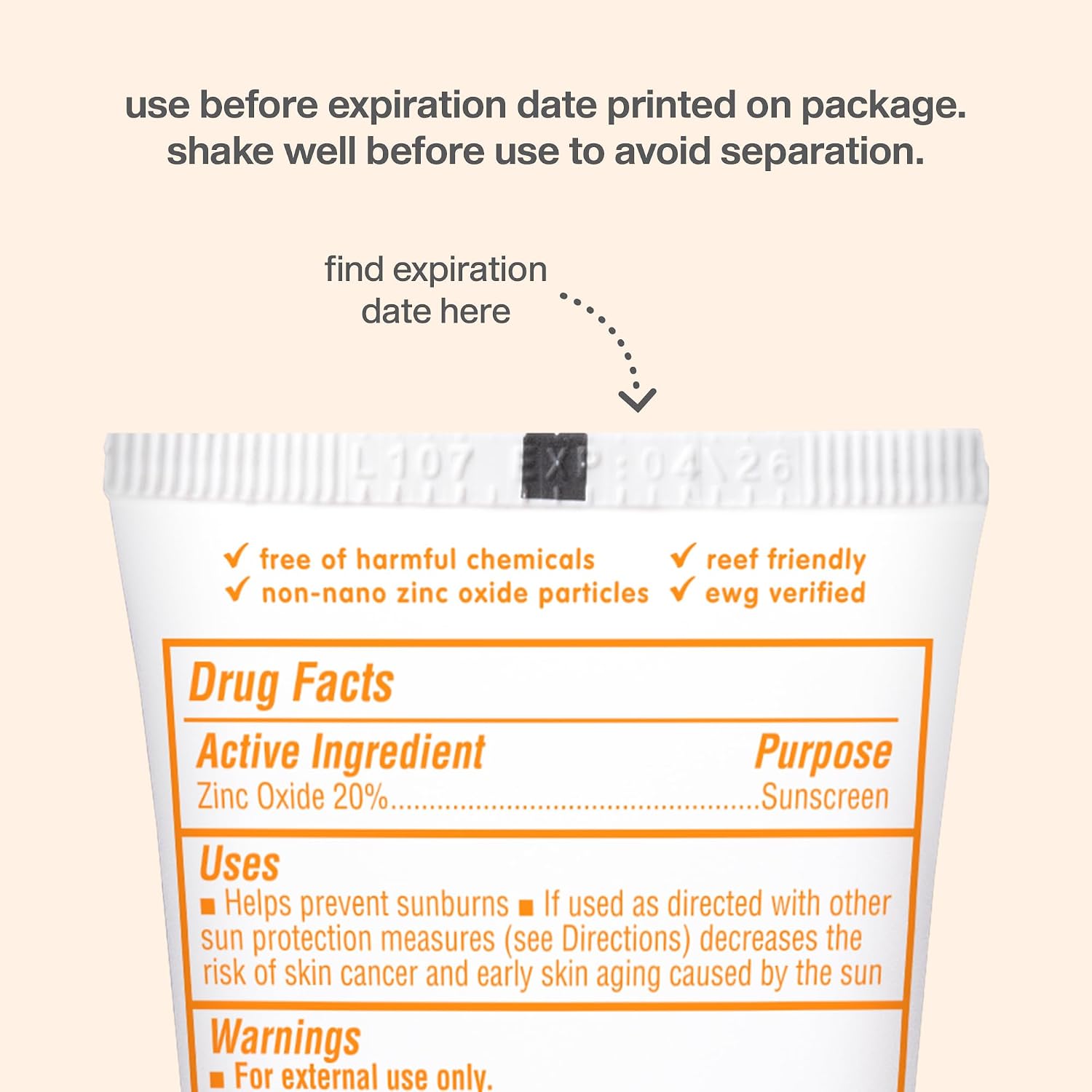 Detalle 2 de Thinkbaby Sunscreen SPF 50+ Mineral Formula, Water Resistant, 3 Oz