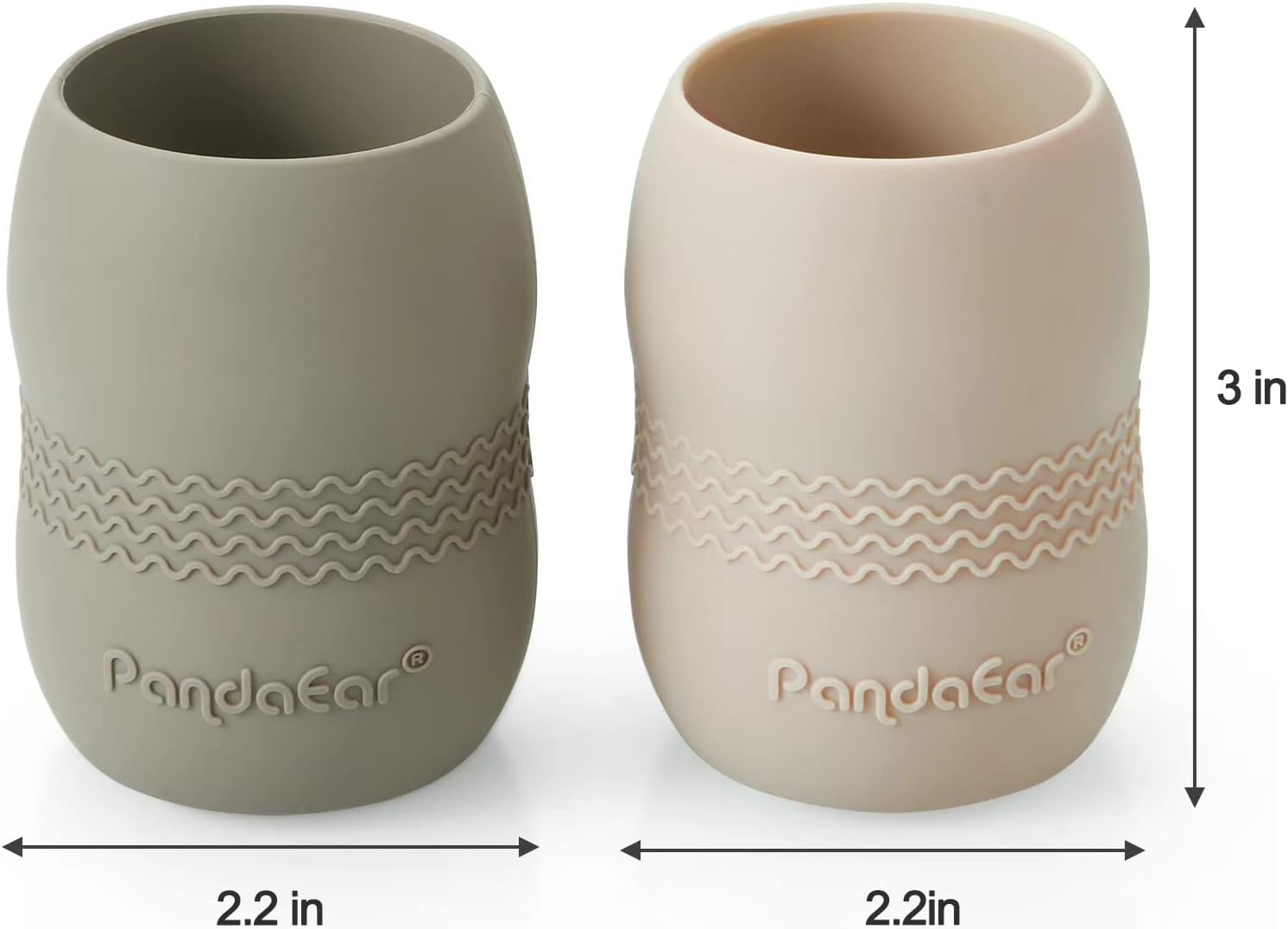 Thumbnail 5 de PandaEar Silikon Baby Geschirrset – 2 Teller mit Saugnapf, 2 Becher, 2 Löffel und 2 Gabeln aus 100% Silikon (ab 4 Monaten)