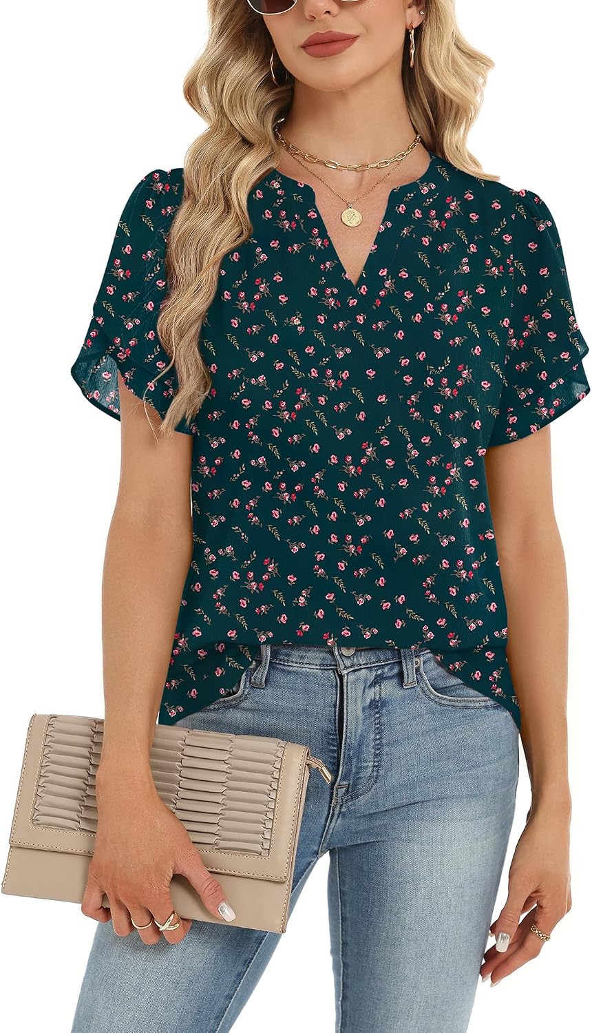 Detalle de Zeagoo Chiffon Top Dressy Casual