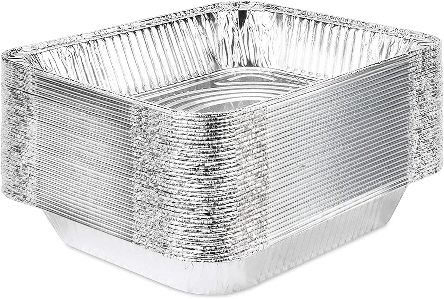 Detalle de Stock Your Home 9x13 Aluminum Pans (20 Pack) — Disposable, Recyclable Half Size Steam Table Trays