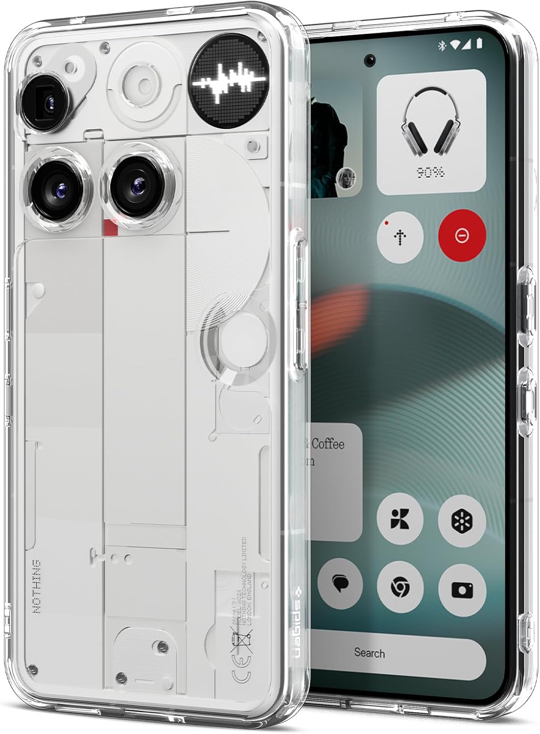 Detalle de Spigen Cover Ultra Hybrid compatibile con Nothing Phone (3) – Trasparente