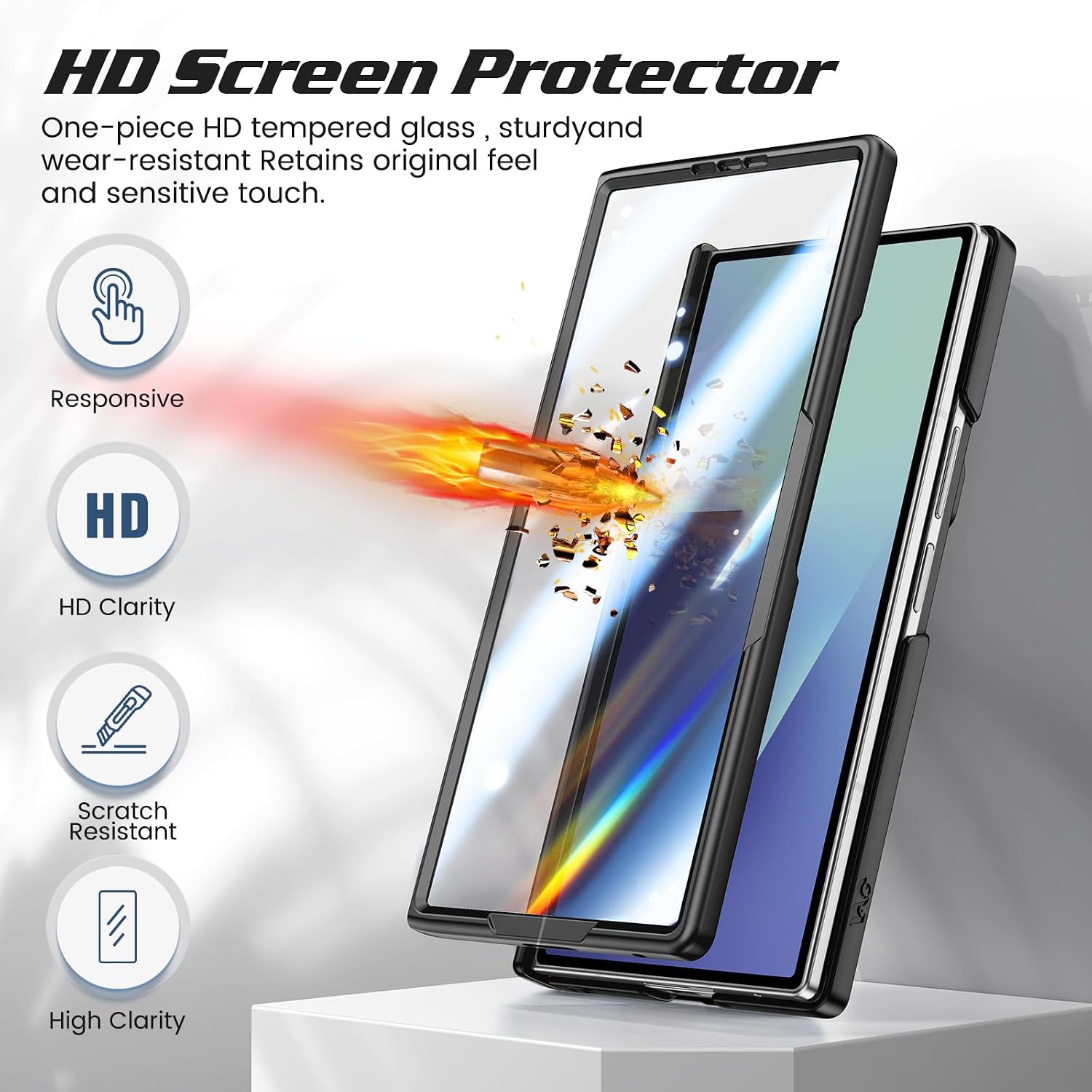 Detalle 1 de Doeshine Samsung Galaxy Z Fold7 case with 360° ring 360°