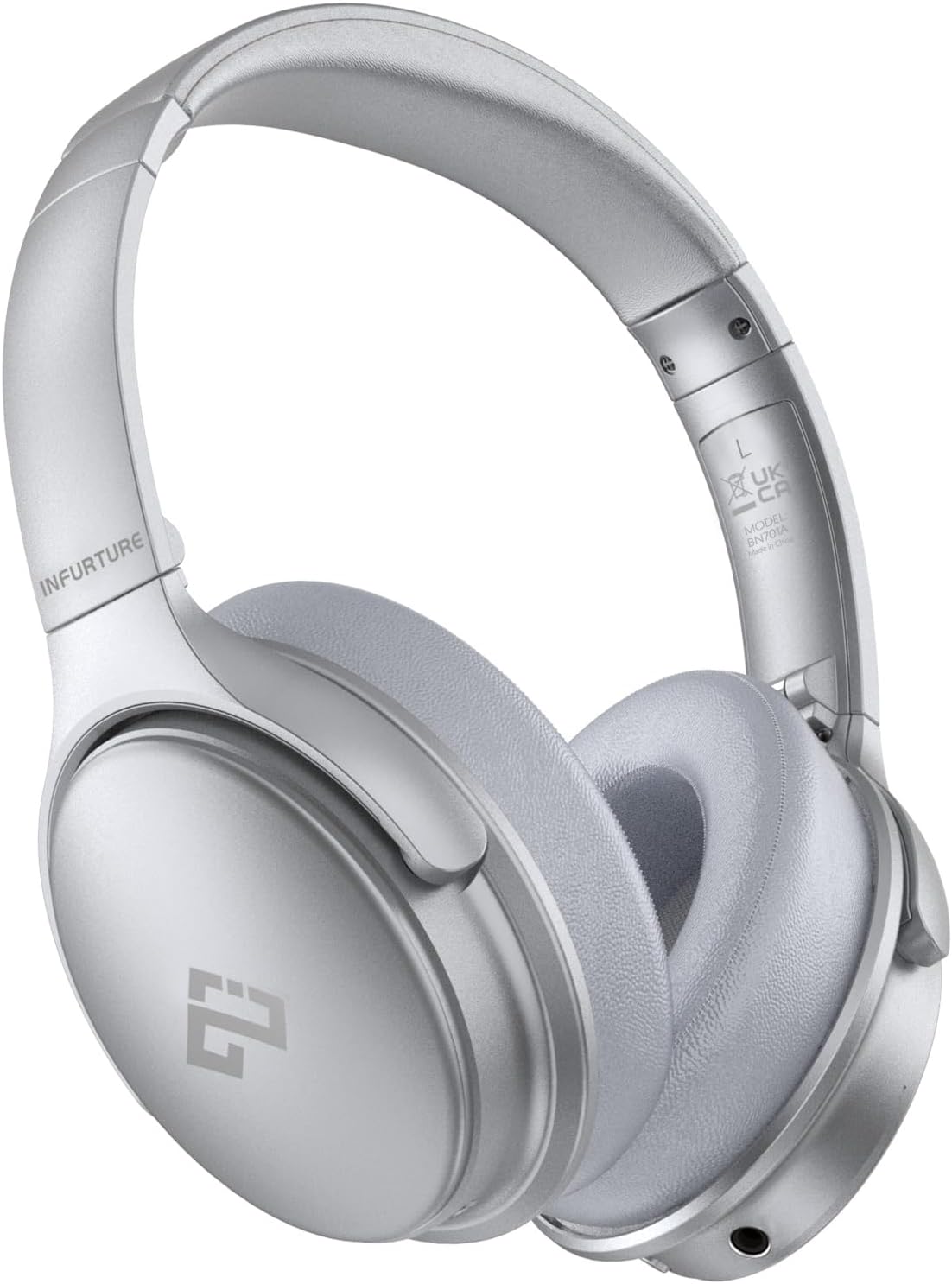 Detalle de INFURTURE Noise Cancelling Headphones Wireless with Bluetooth 5.3 (Silver)
