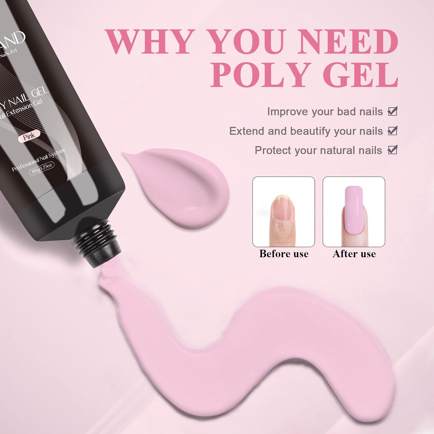 Detalle 2 de Saviland Poly Nail Extension Gel 100 ml