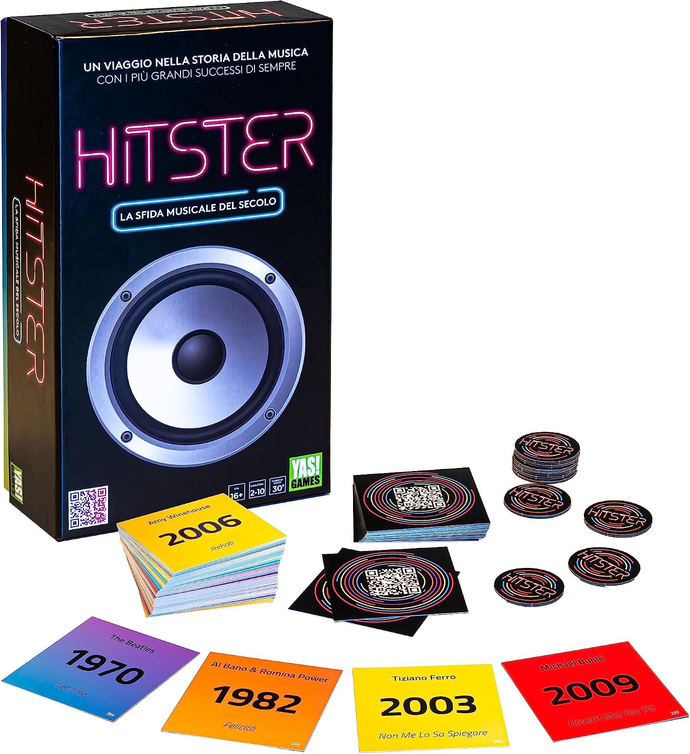 Thumbnail 1 de Rocco Giocattoli Yas Games- Hitster Core - L'Unico in Italiano: Gioco Musicale per 2–10 giocatori dai 16 anni in su