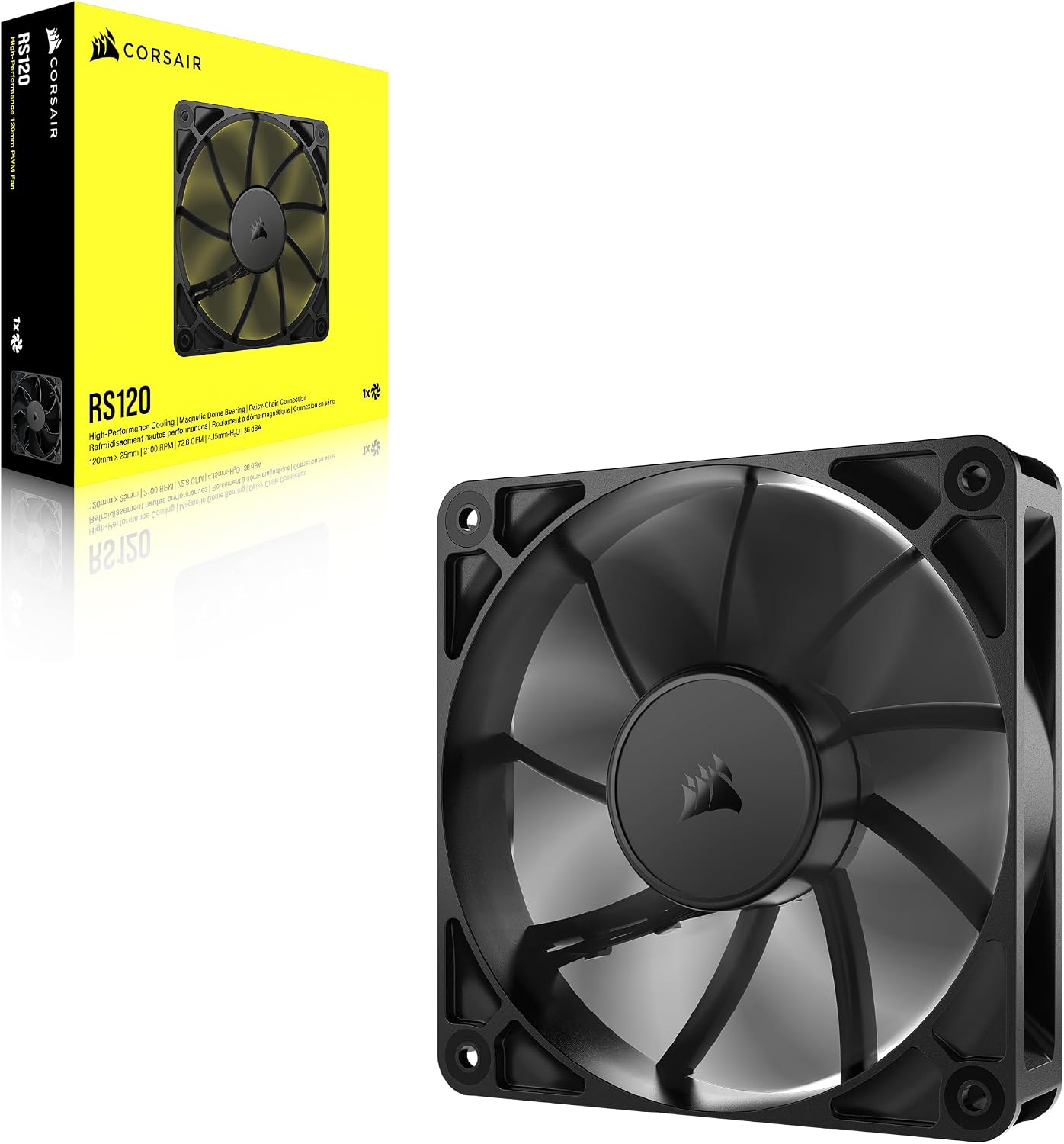 Detalle 2 de CORSAIR RS120 CO-9050188-WW 120mm PWM-ventilator met daisy-chain