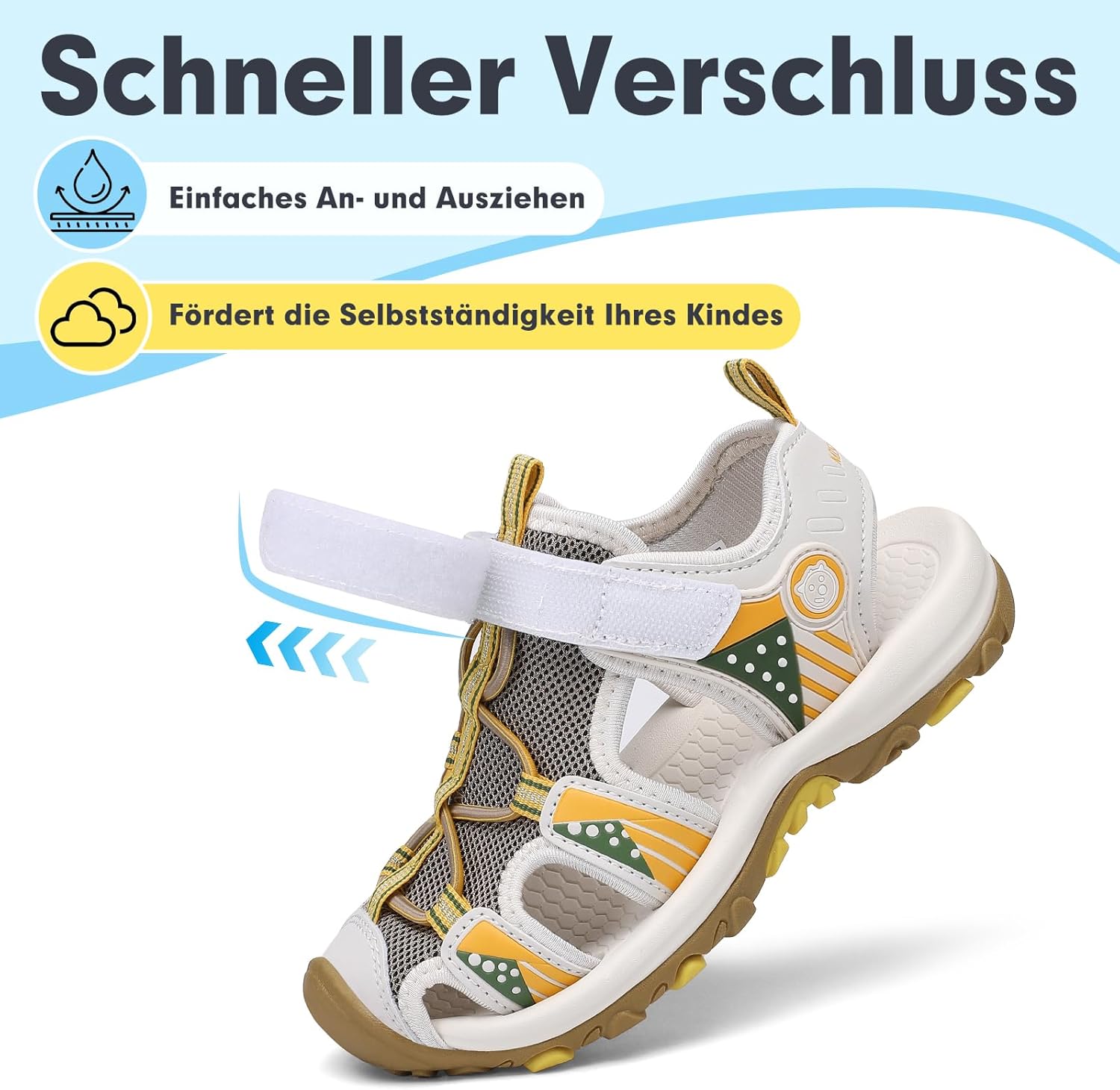 Thumbnail 2 de Mishansha geschlossene Jungen Sandalen – atmungsaktiv, robust und einfach anzuziehen