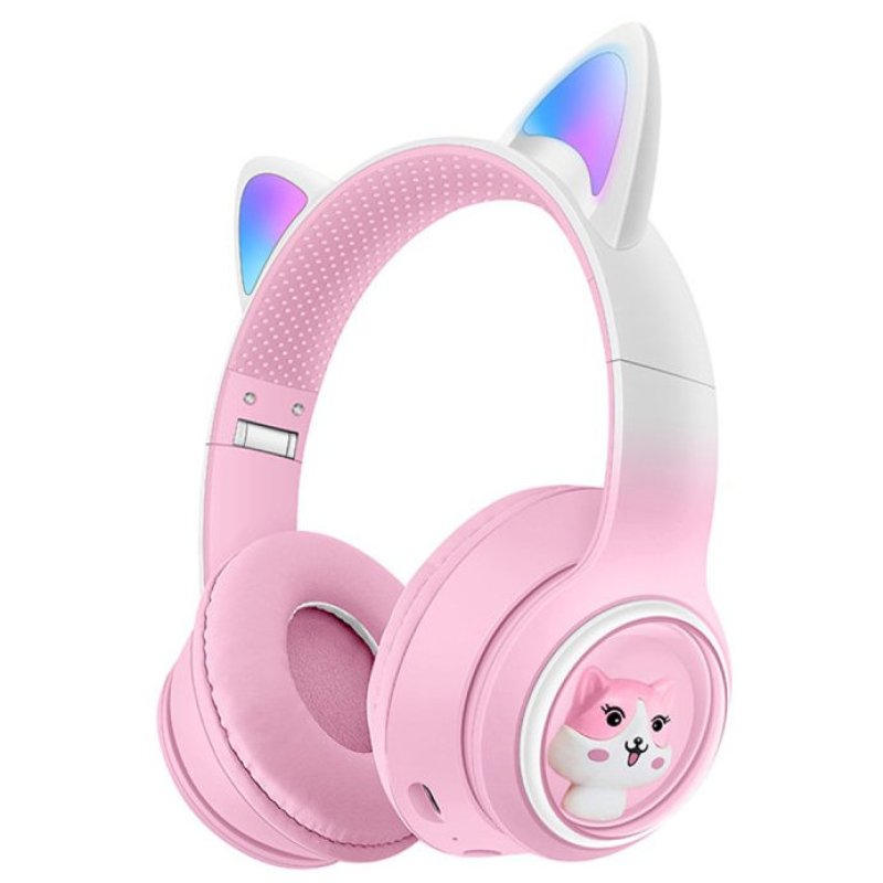 Detalle de Kinsi AKZ-02 Auriculares inalámbricos orejas de gato RGB