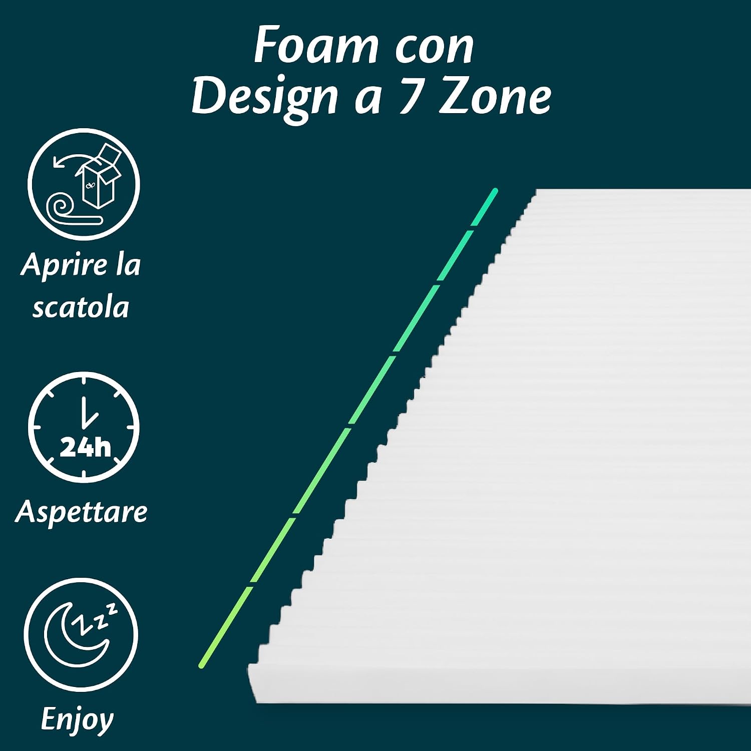 Thumbnail 2 de Topper Una Piazza e Mezza 120x190 in Foam — Topper materasso 6 cm