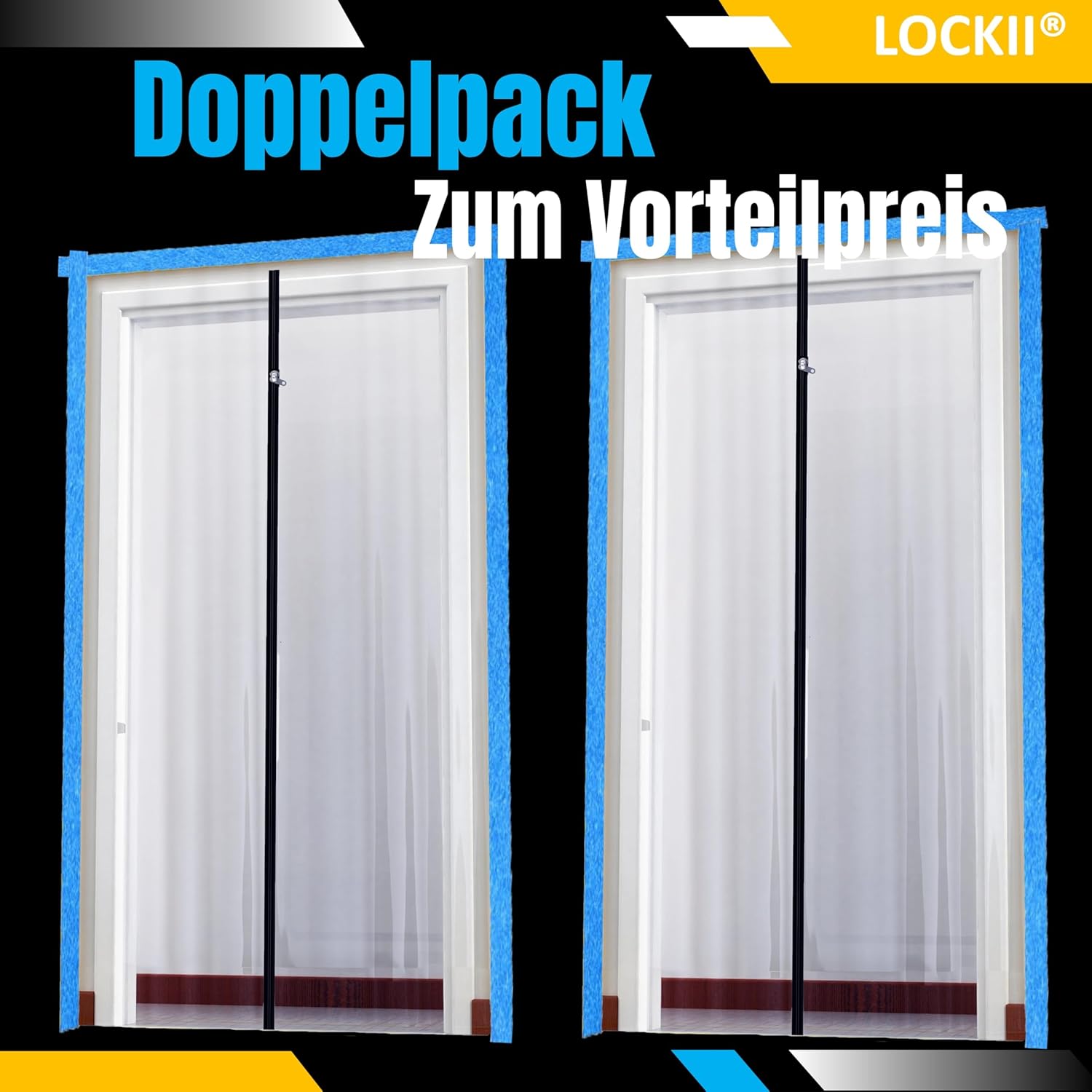 Detalle 2 de LOCKII® Staubschutztür Reißverschluss 1,20 x 2,20 m
