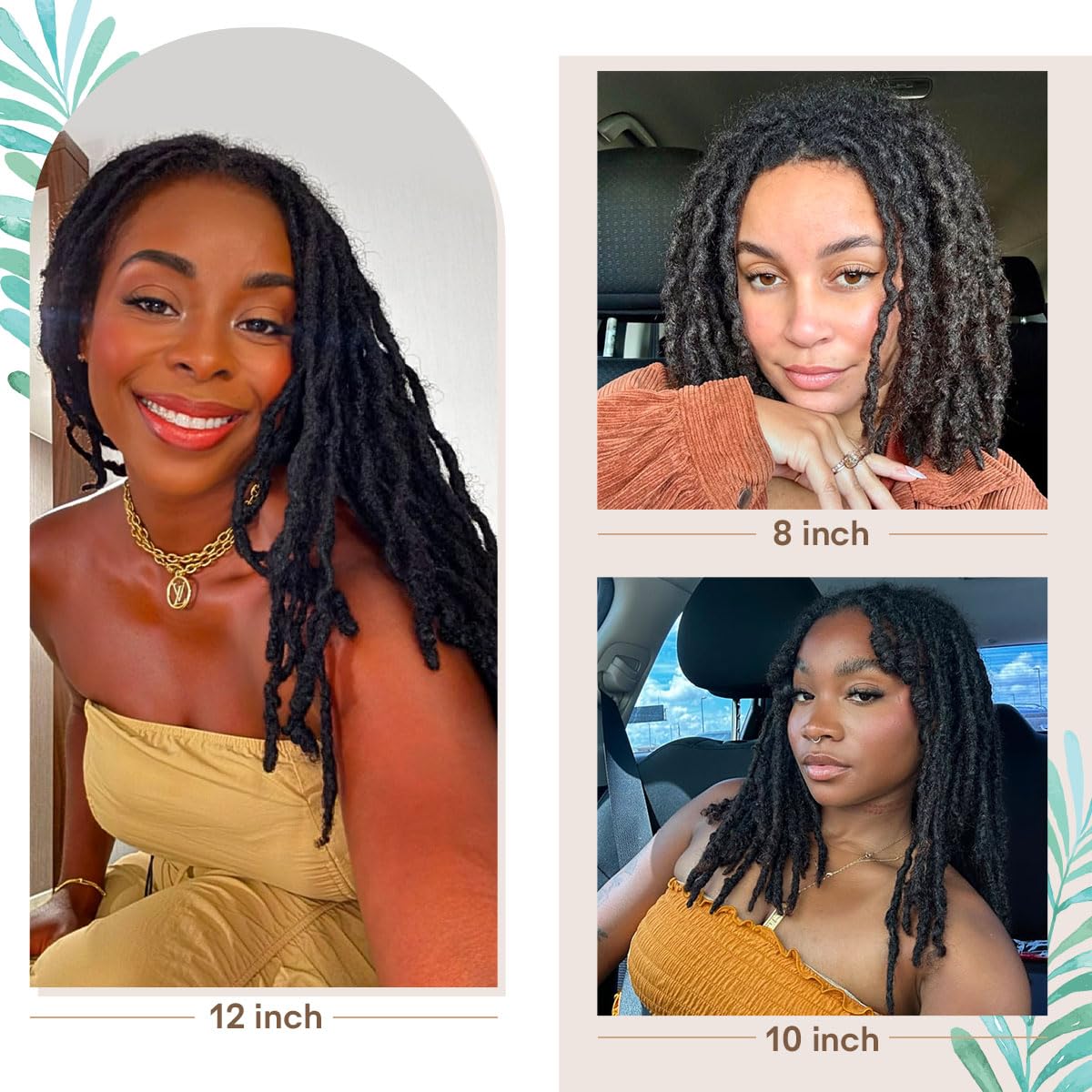 Detalle de Siphis Human Hair Loc Extensions, 10 Inch