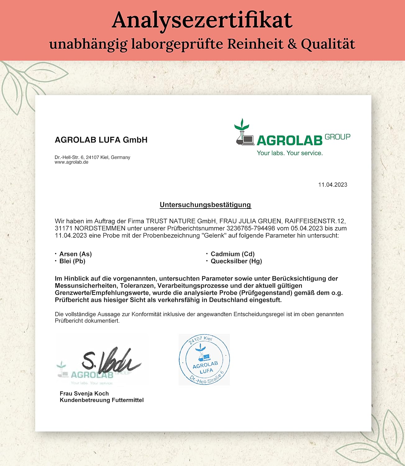 Detalle 2 de Trust Nature Gelenktabletten für Hunde 120 Kautabletten