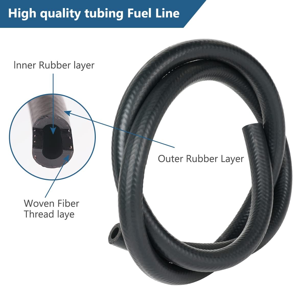 Thumbnail 2 de URAQT Tuyau d'essence 1m Ø5mm