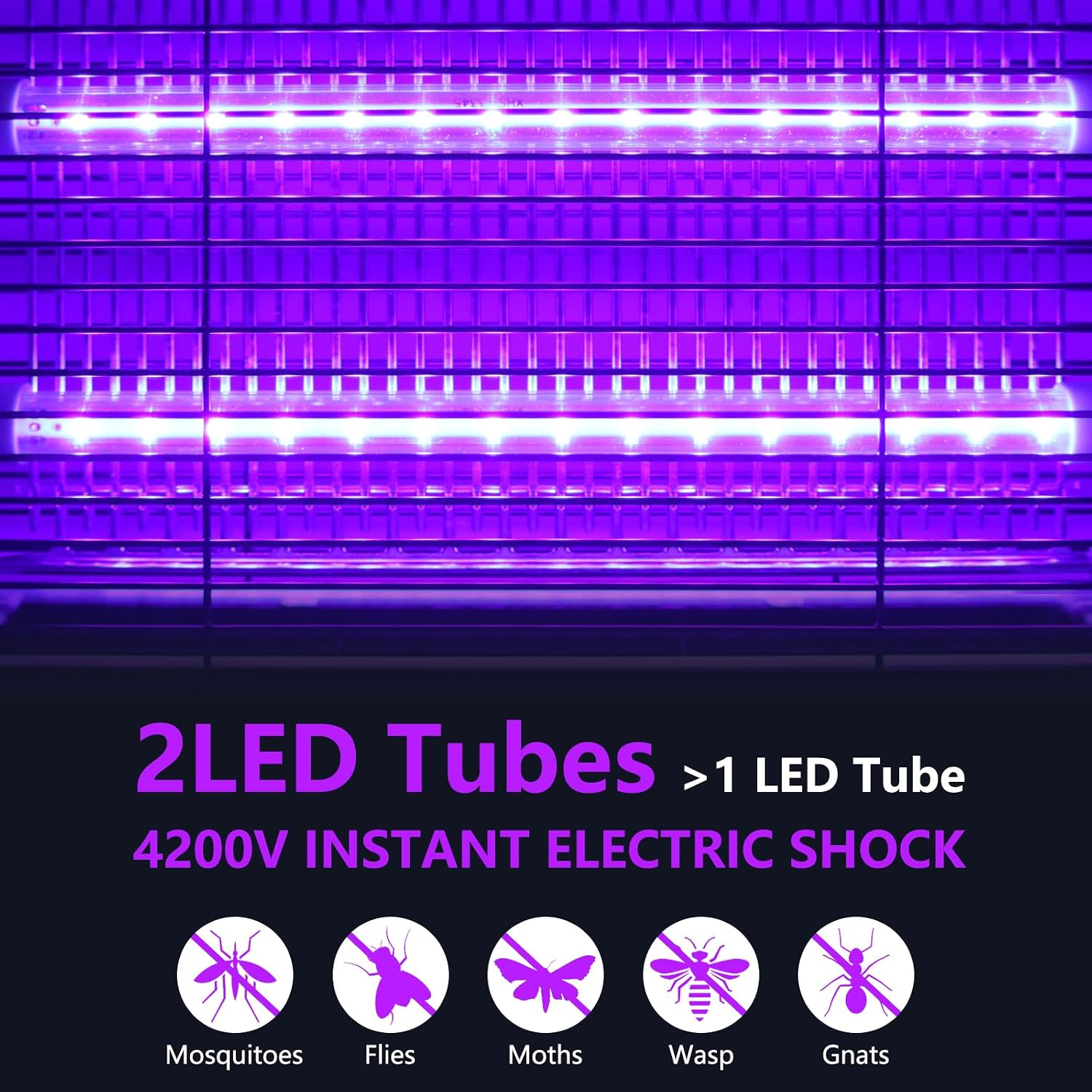 Detalle de Loowoko Mückenlampe – Insektenvernichter mit LED-UV-Technologie