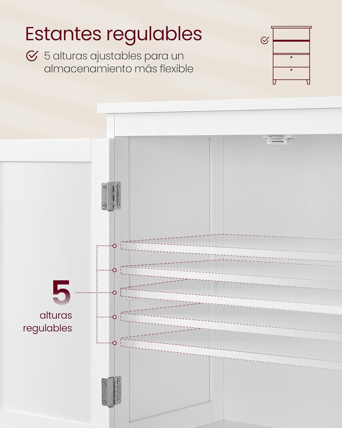 Thumbnail 5 de VASAGLE BBC551P31 Mueble 30x60x110 cm