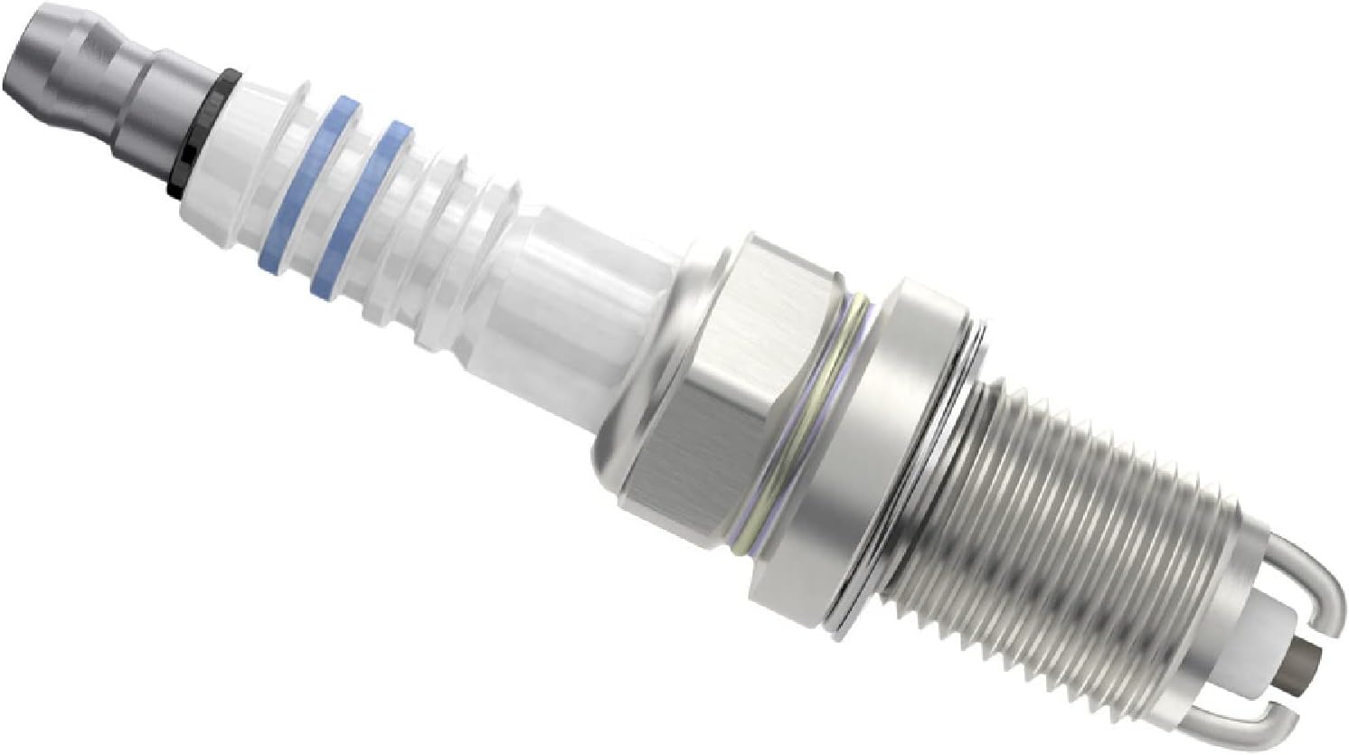 Detalle 2 de Bosch FR7LDC (+7) – Jeu de 4 bougies d'allumage en nickel, compatible Audi (référence 0242235914)