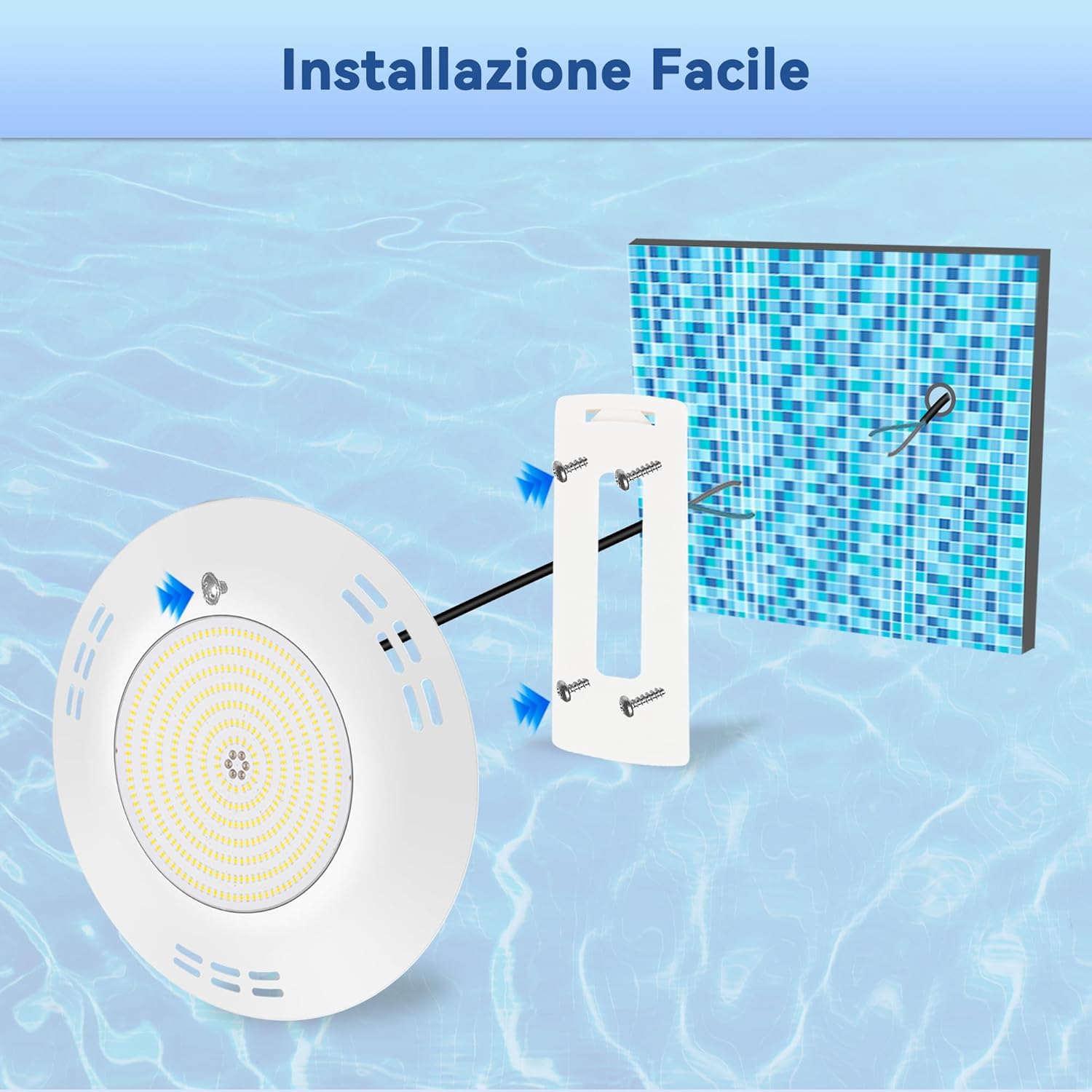 Thumbnail 2 de LyLmLe Luce Piscina LED 35W ultrapiatta in resina, 3.500 lm, 140° e IP68, 12V AC/DC, 6.000K