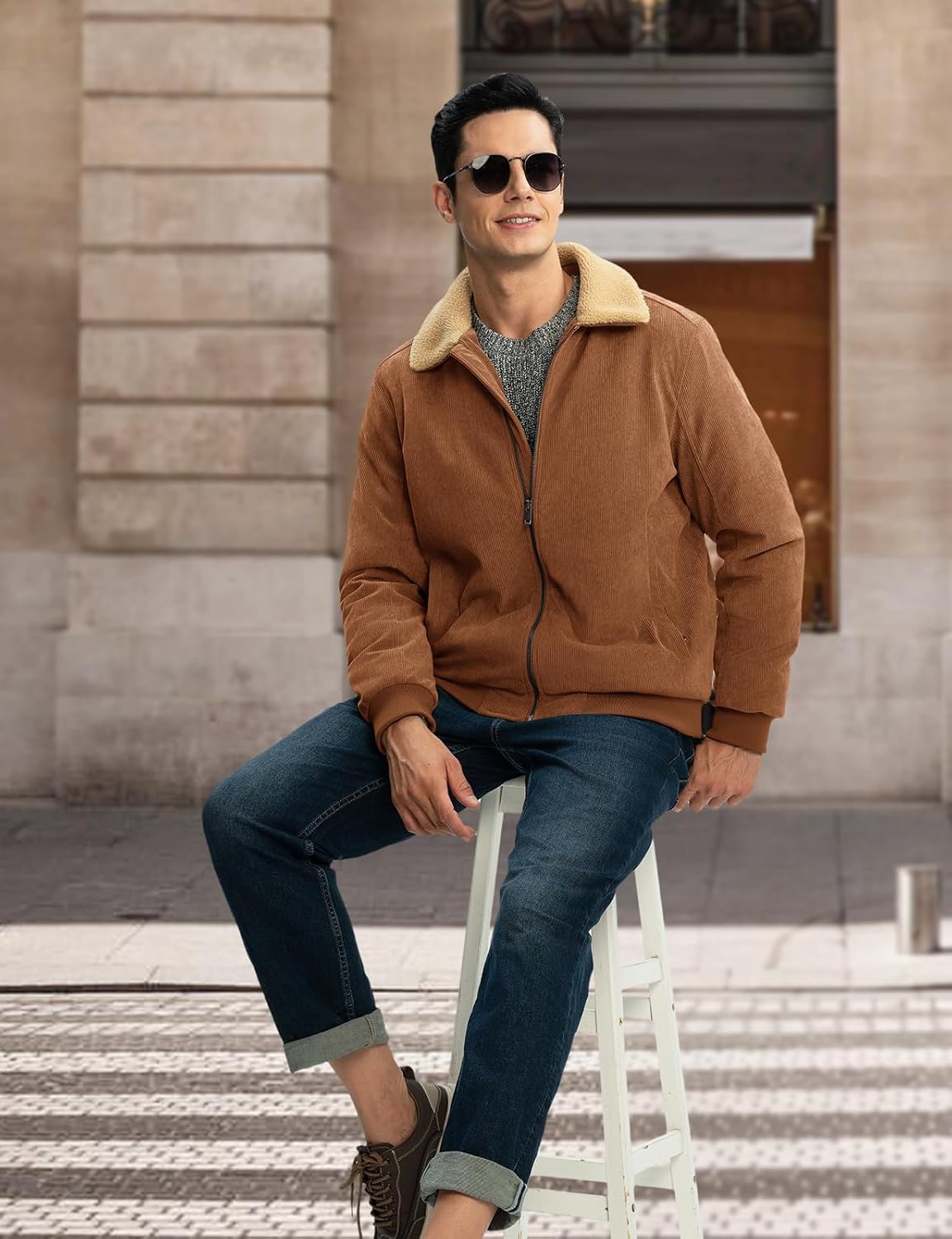 Detalle 2 de TBMPOY Men's Corduroy Jacket