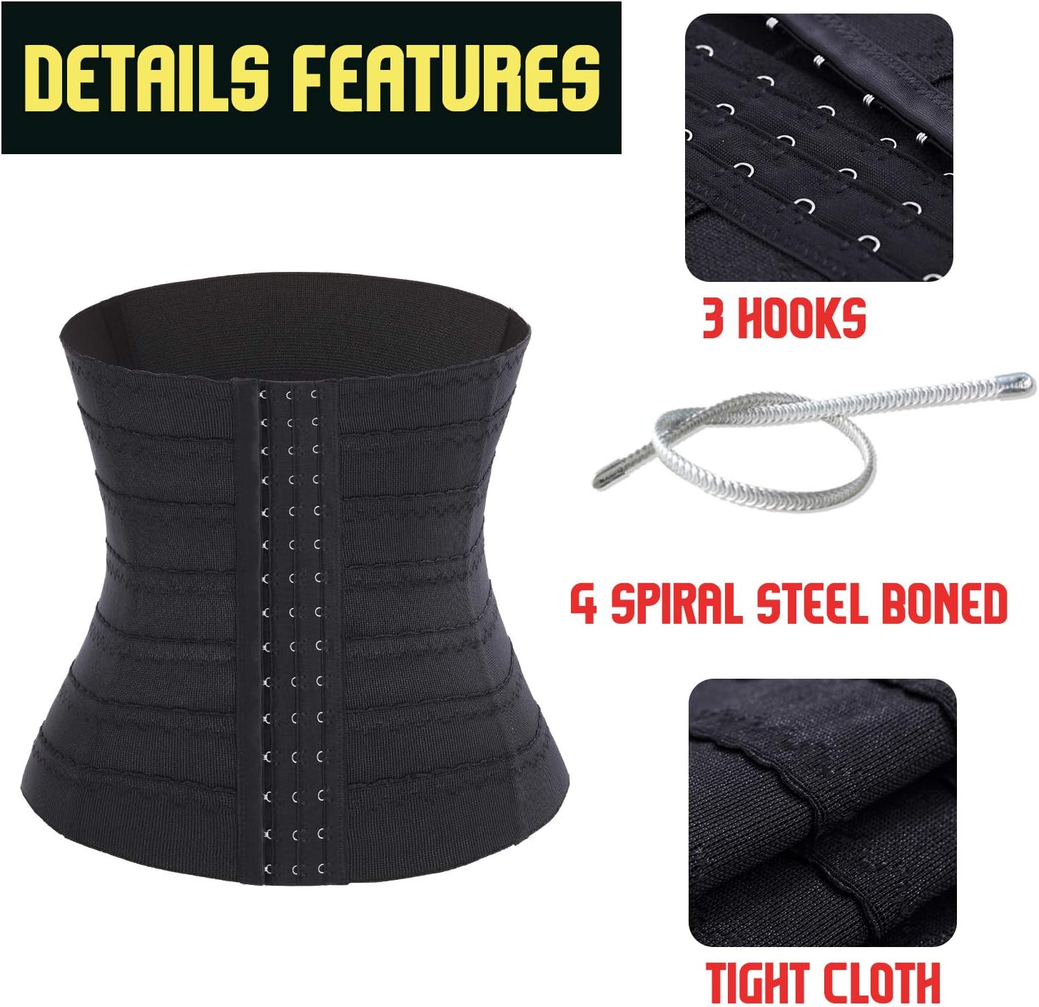 Thumbnail 1 de Bafully Women's Waist Trainer Girdle Corset: Hourglass Body Shaper for Everyday Wear