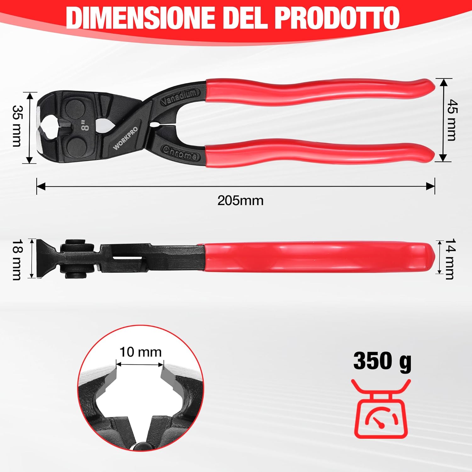 Thumbnail 2 de WORKPRO Pinze a Taglio Frontale: taglio, presa e tiraggio con leva multipla