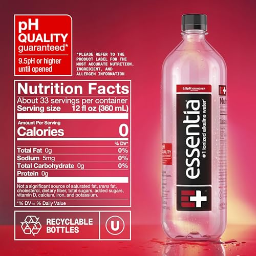 Thumbnail 1 de Essentia Ionized Alkaline Water, 9.5+ pH, 99.9% Pure, 12 x 1L