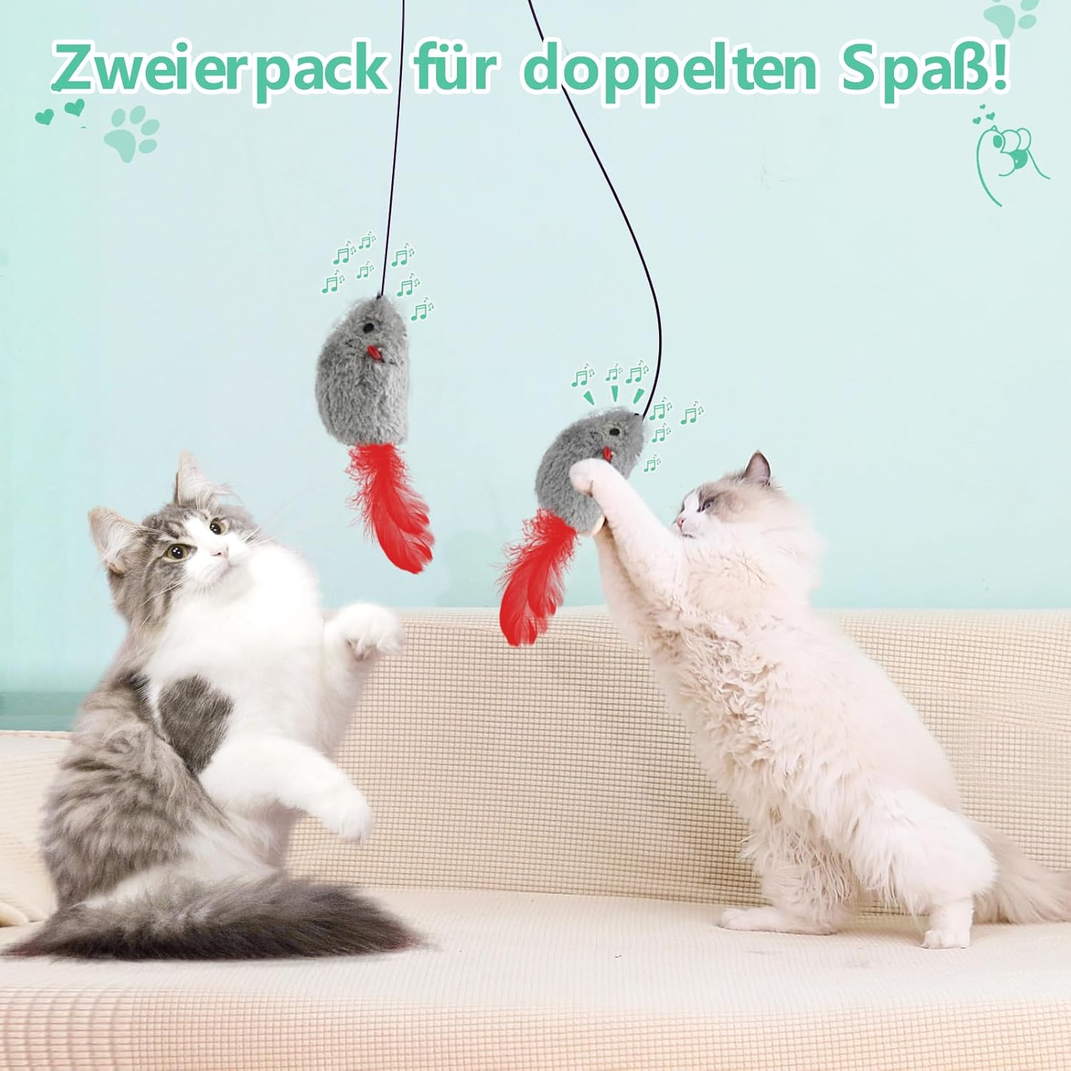 Thumbnail 5 de FYNIGO Katzenspielzeug 2er Pack