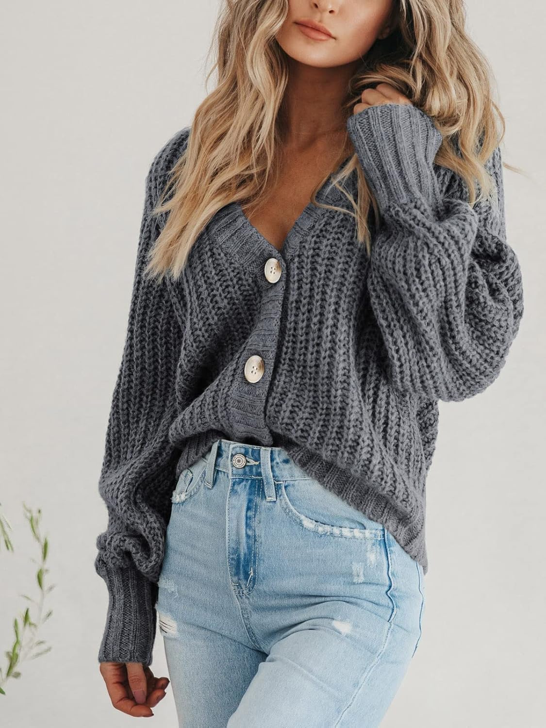 Thumbnail 5 de PRETTYGARDEN Women's Chunky Knit Open Front Cardigan