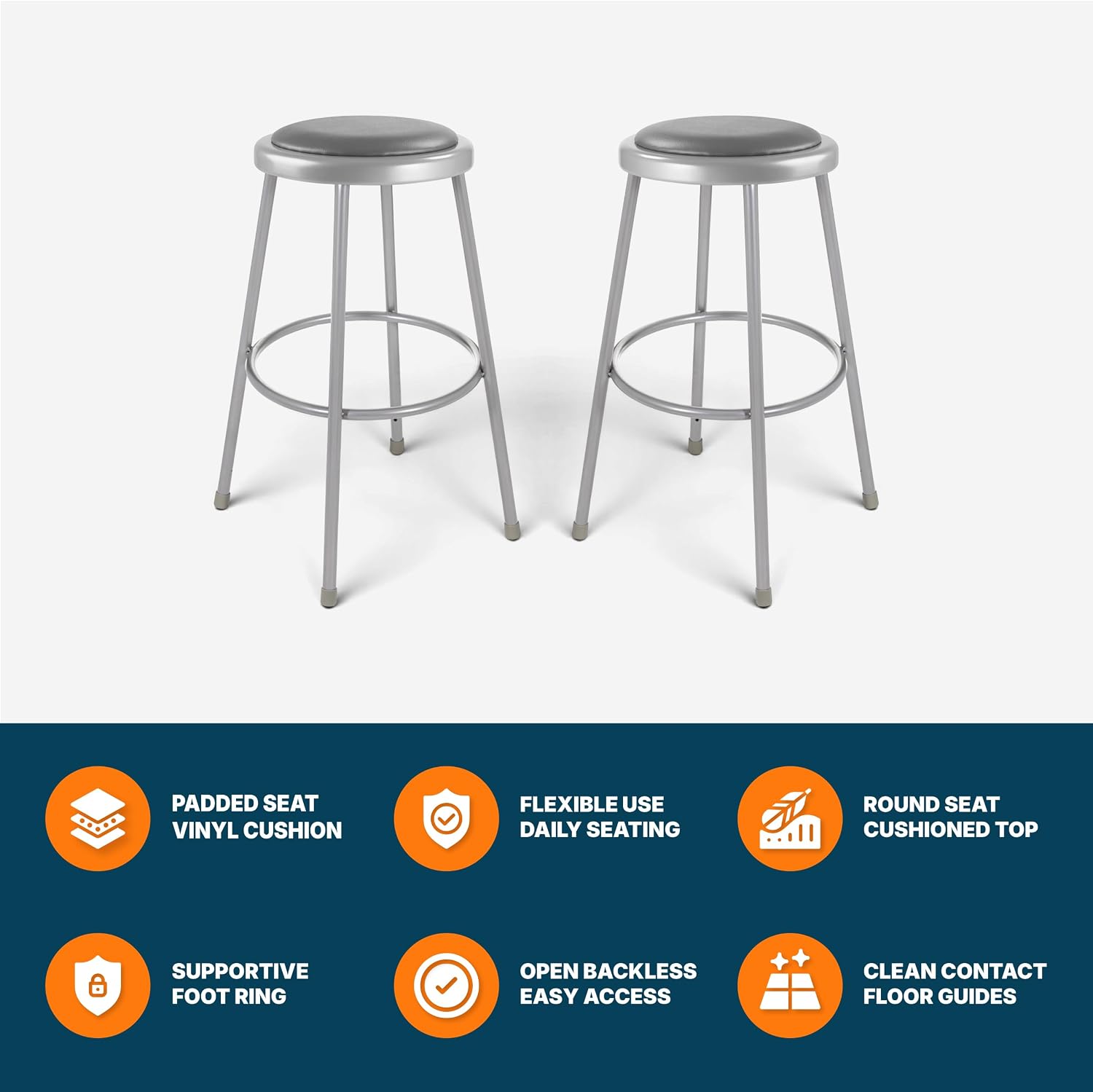Thumbnail 6 de OEF Furnishings Padded Round Stool 18-inch