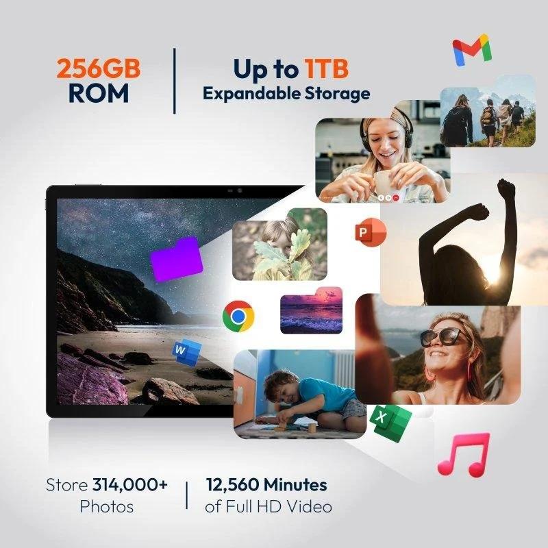 Detalle de MESWAO B3 Pro, tablet Android de 15,6 pulgadas FHD, 8 GB y 256 GB