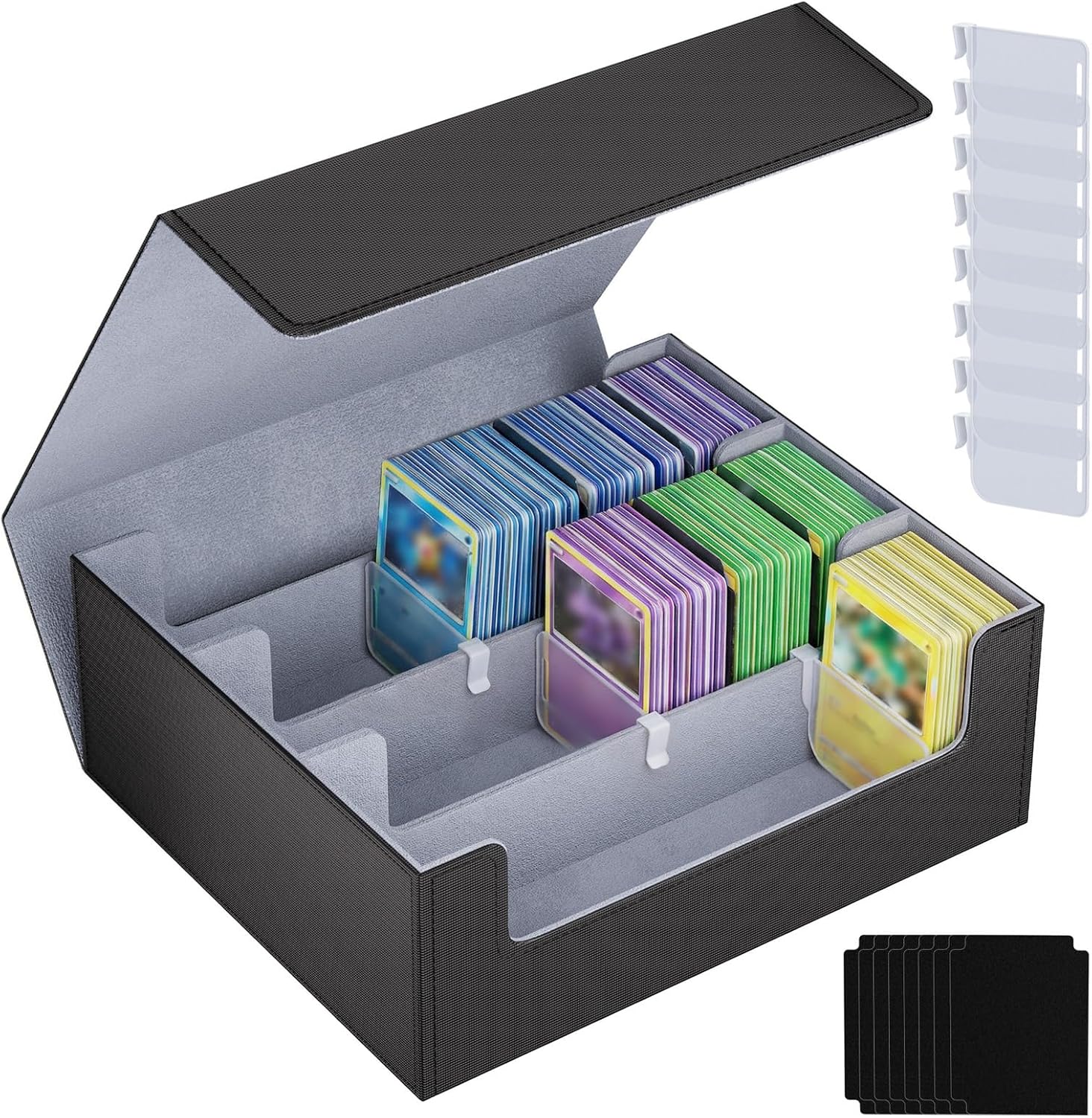 Detalle de Dayacoco Card Deck Box: Premium 2400+ Card Storage in PU Leather