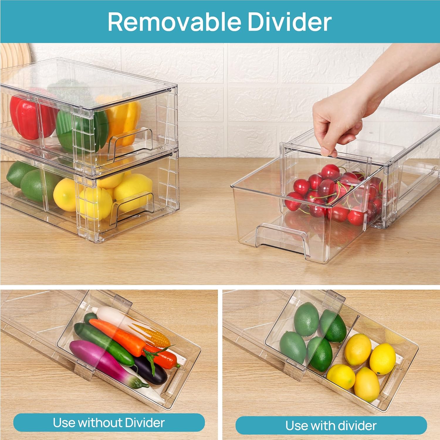 Thumbnail 6 de Vtopmart 6-Pack stackable storage drawers