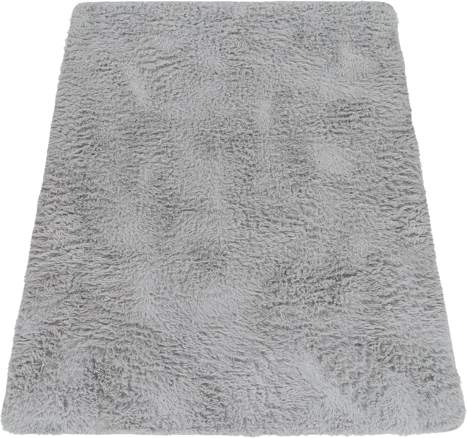 Thumbnail 5 de Paco Home Tapis Shaggy 160x220 cm Argent