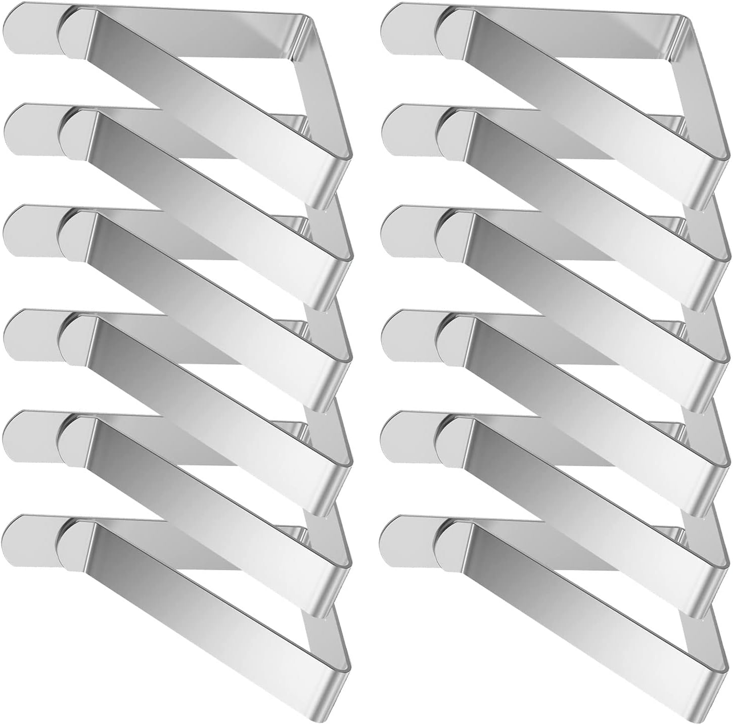 Detalle de MEIRRAI Meirrai-3333333 tafelkleedklemmen, 12 stuks in roestvrij staal