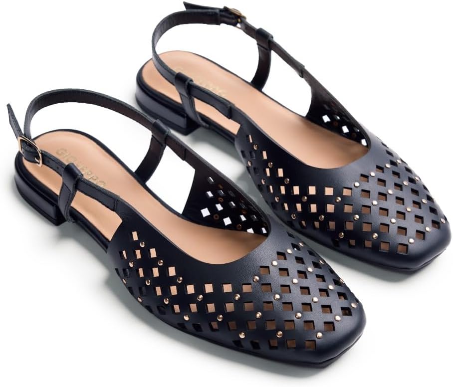 Detalle de GIOSEPPO Femme Kyaka Chaussure Baby : mules en cuir ajouré au style moderne