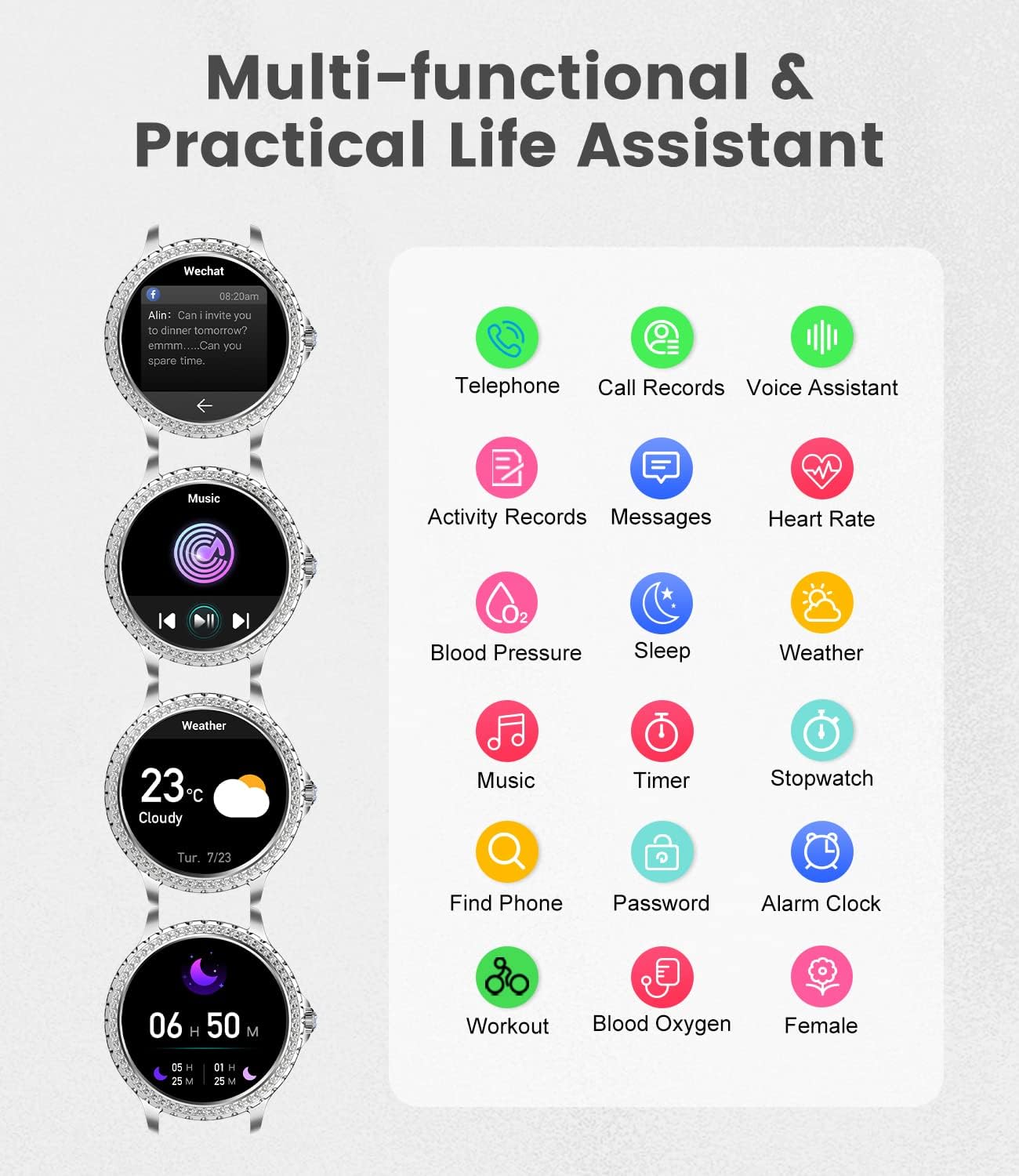 Thumbnail 2 de LIGE Smartwatch 1,32" Voll-Touch Fitnessuhr