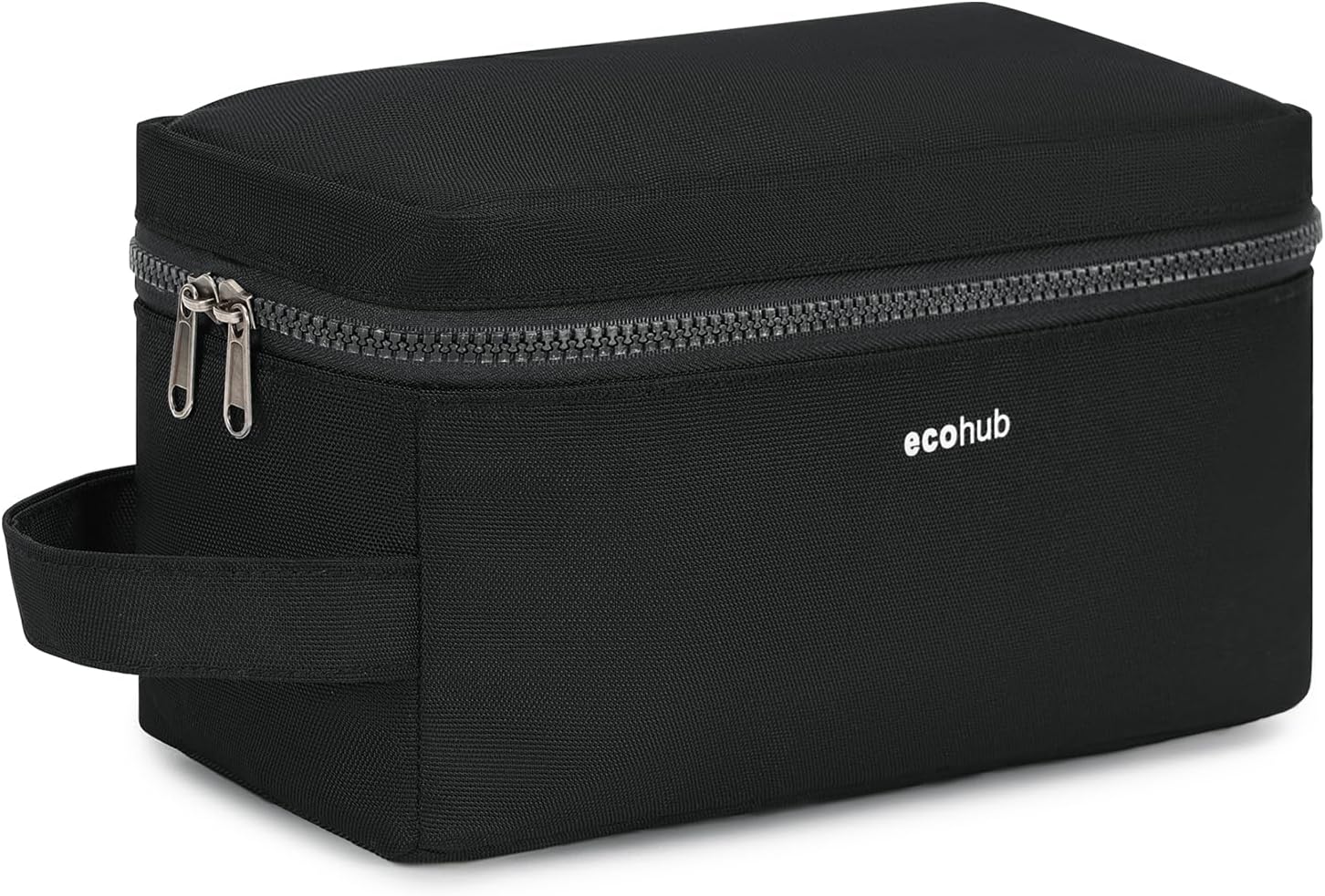 ECOHUB Borsa da toilette da viaggio con separazione asciutto/bagnato (brevetto pendente) ECOHUB, nero