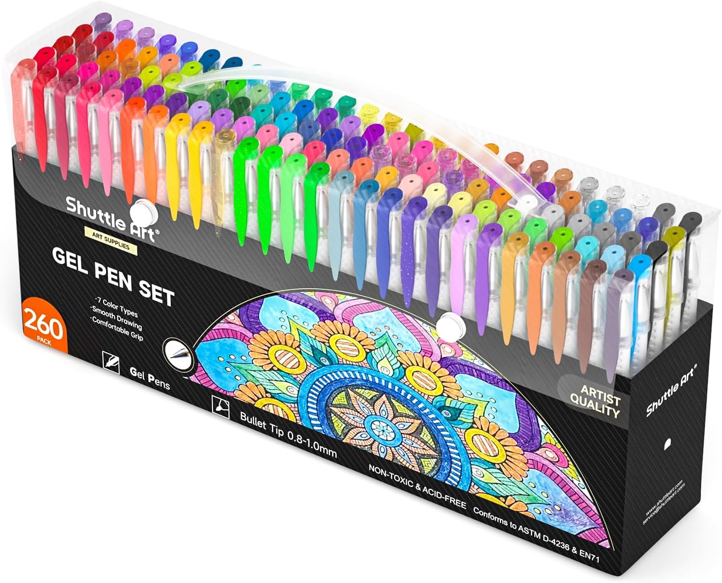 Detalle de Shuttle Art Gel Pens 260 pack for colouring