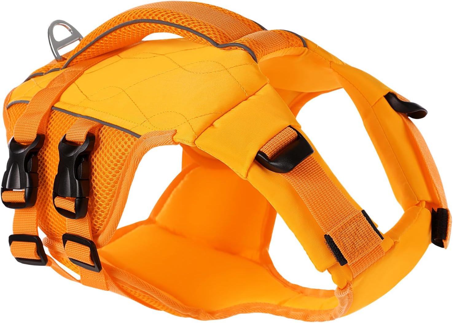 Detalle de KONVINIT Giubbotto di Salvataggio per Cani in Jell Orange: Sicurezza e Comfort in Acqua per Taglia L