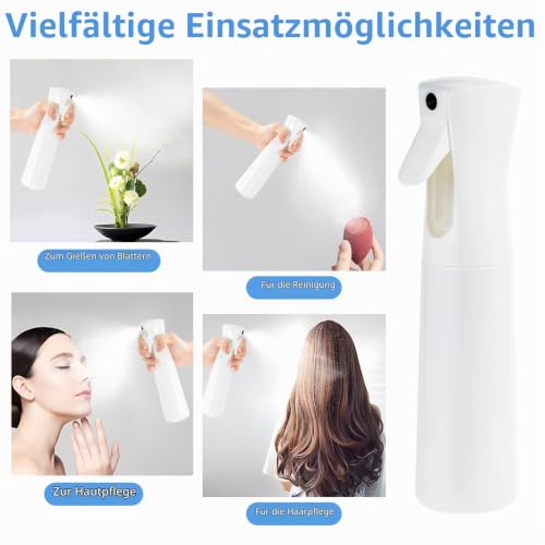Detalle de Uervoton Sprühflasche für Haare, 300 ml – Weiß