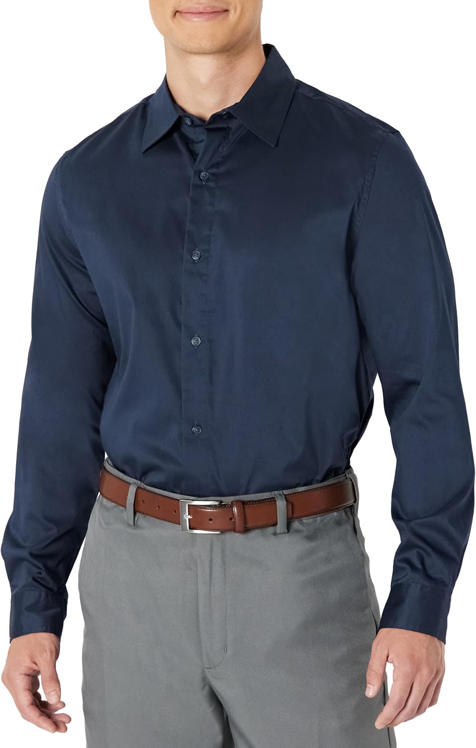 Thumbnail 6 de Amazon Essentials Men’s Regular Fit Long Sleeve Wrinkle Resistant Stretch Dress Shirt
