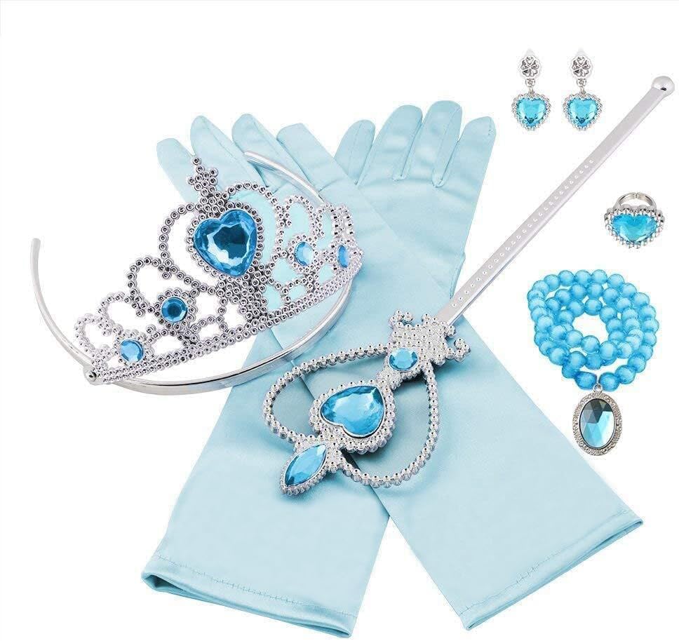 Thumbnail 1 de Vicloon Elsa Dress Up Accessories Set (9-piece) – gloves, crown, wand, necklace, ring & earrings
