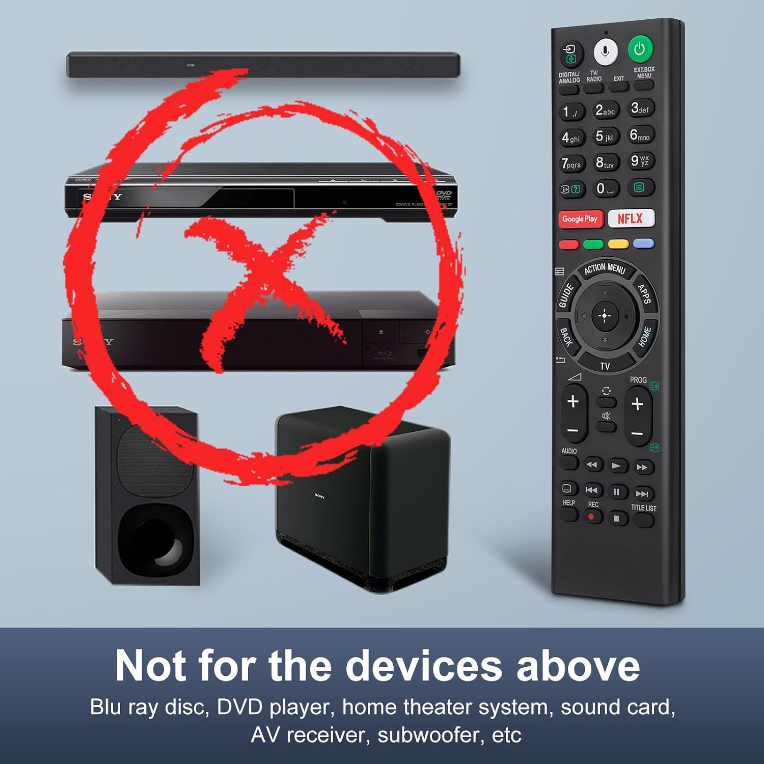 Detalle de Voice Replacement Remote Control for Sony TVs 1-Year Warranty