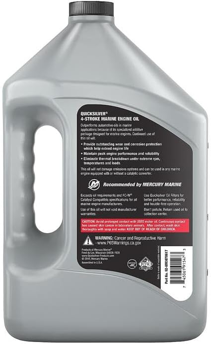 Thumbnail 4 de Quicksilver 10W-30 Marine Engine Oil (4-Stroke) — 8M0078617