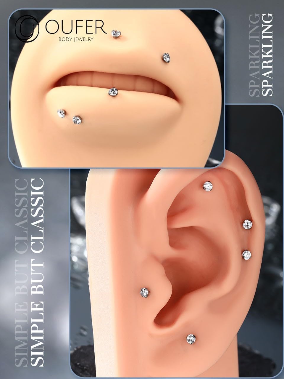 Thumbnail 6 de OUFER Lip Bar Titanium Push in 16G 5–12mm