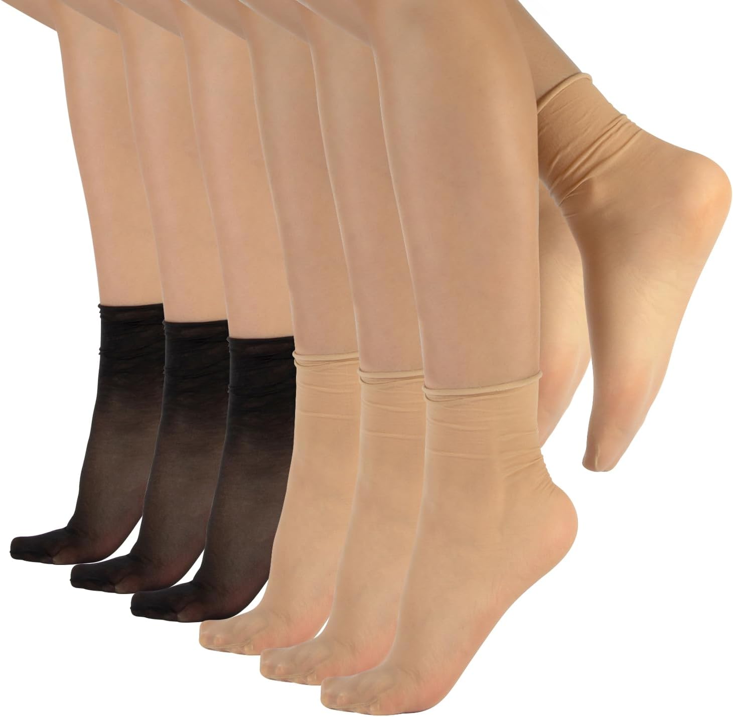 Detalle 2 de CALZITALY PACK 4/5/6 PAIA – Calzini Taglio Vivo 20 DEN, senza elastico, made in Italy