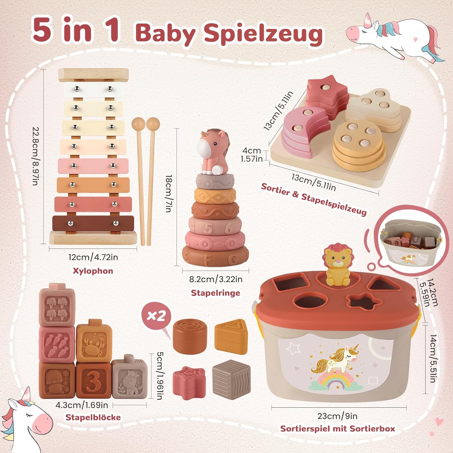 Thumbnail 2 de Montessori 5‑in‑1 Baby Spielzeug ab 6 Monaten