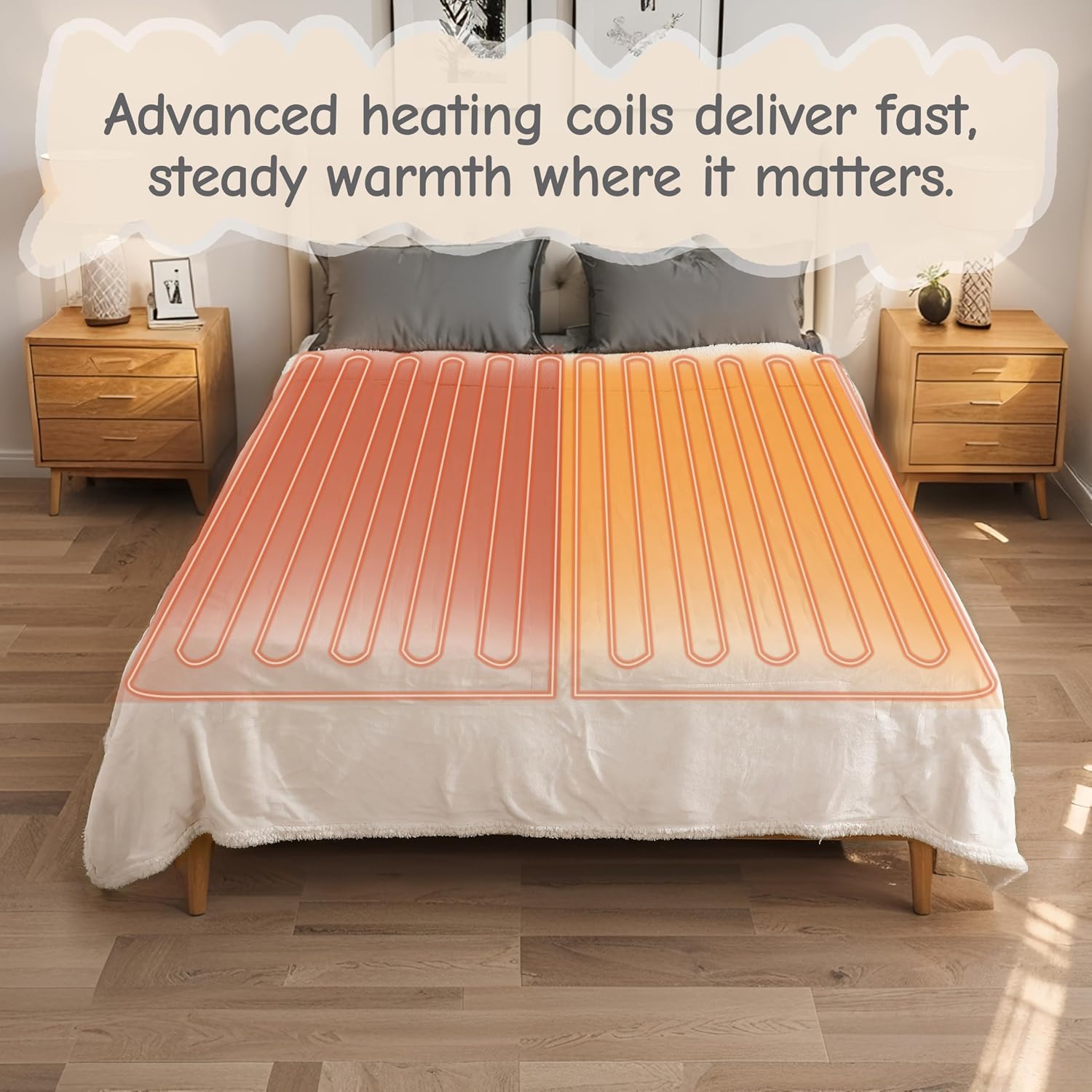 Detalle 2 de Electric Heated Blanket Full Size 72"x84"